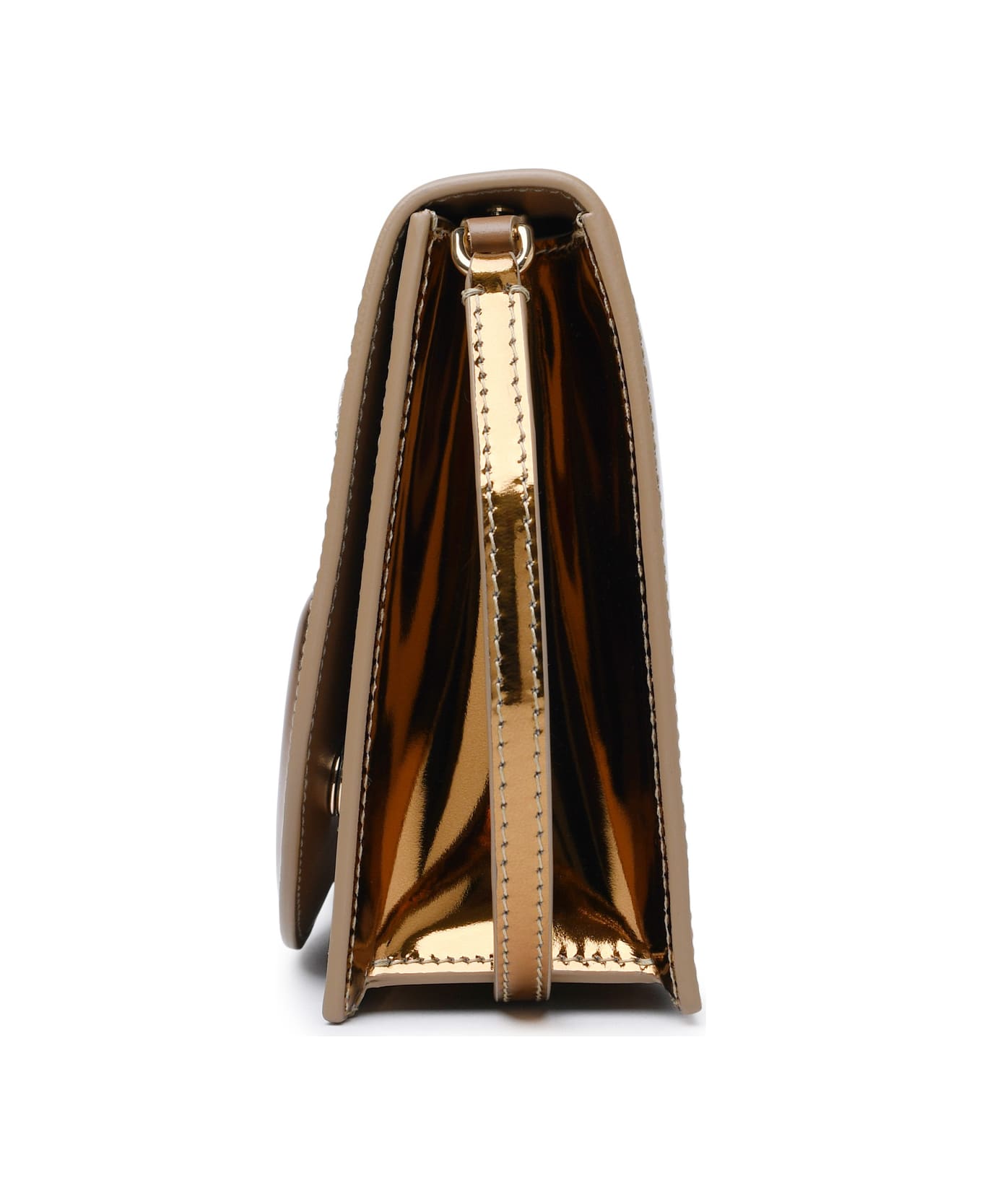 Dolce & Gabbana 'dg' Gold Calf Leather Bag - Gold