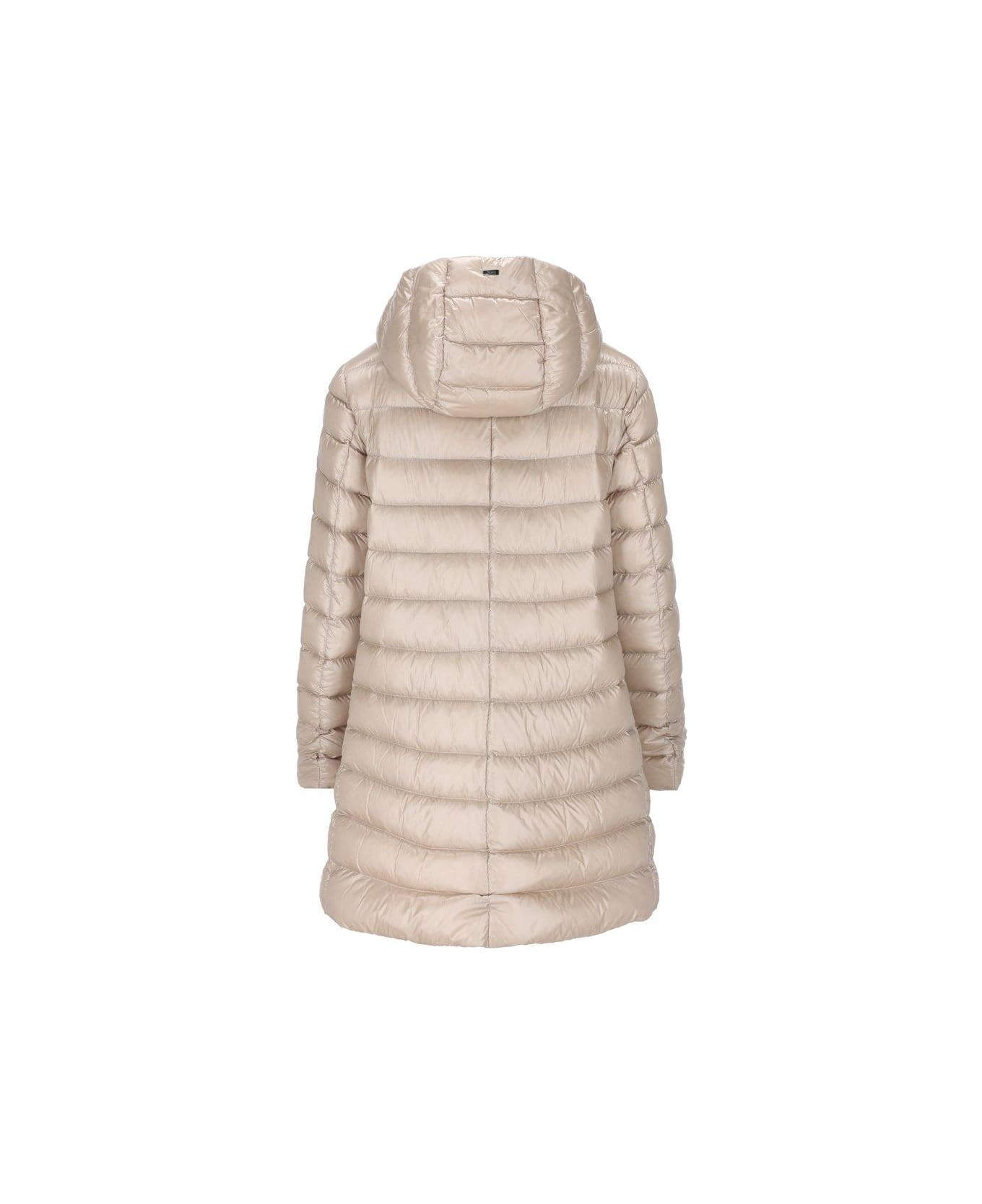 Herno Drawstring Hooded Puffer Parka - Chantilly