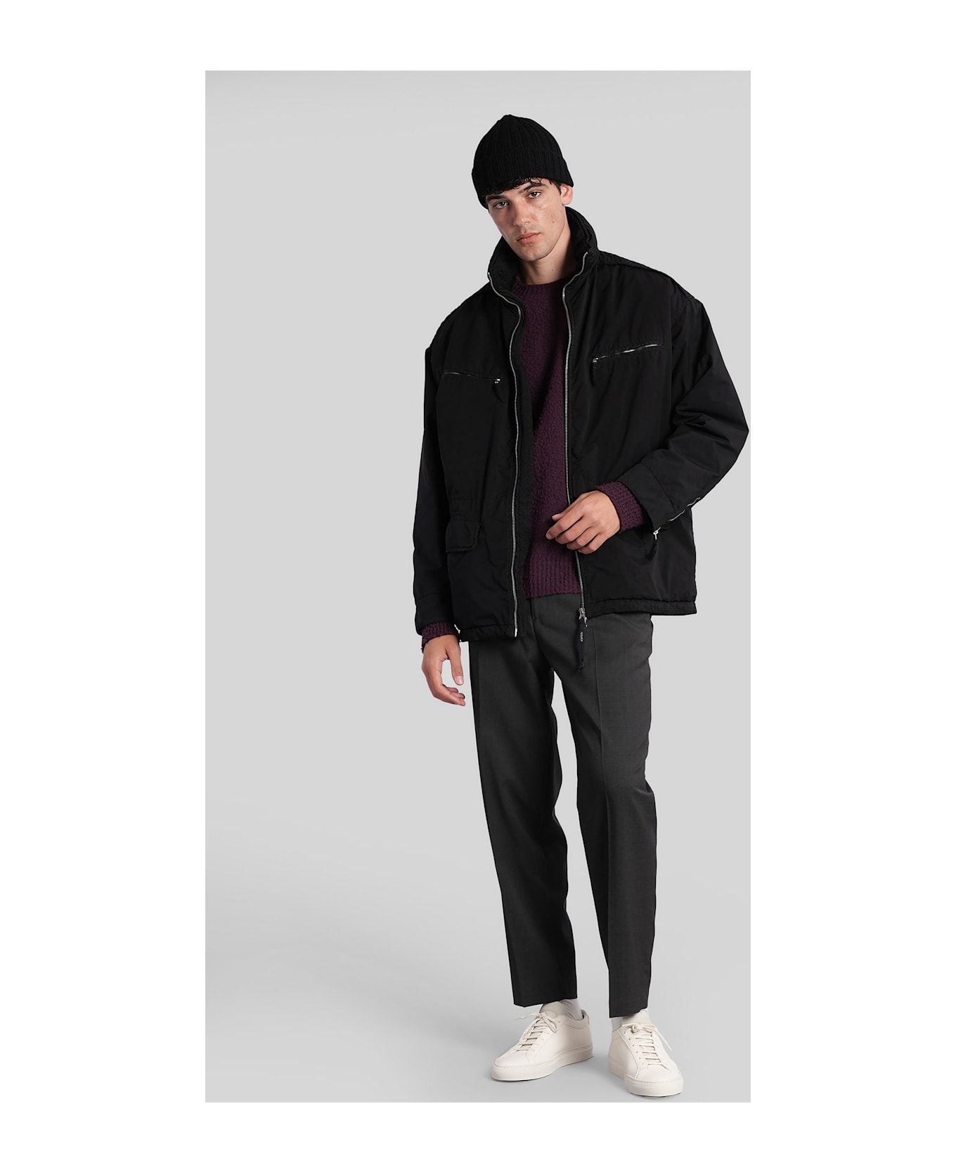 Aspesi Gravel Casual Jacket In Black Polyester - black