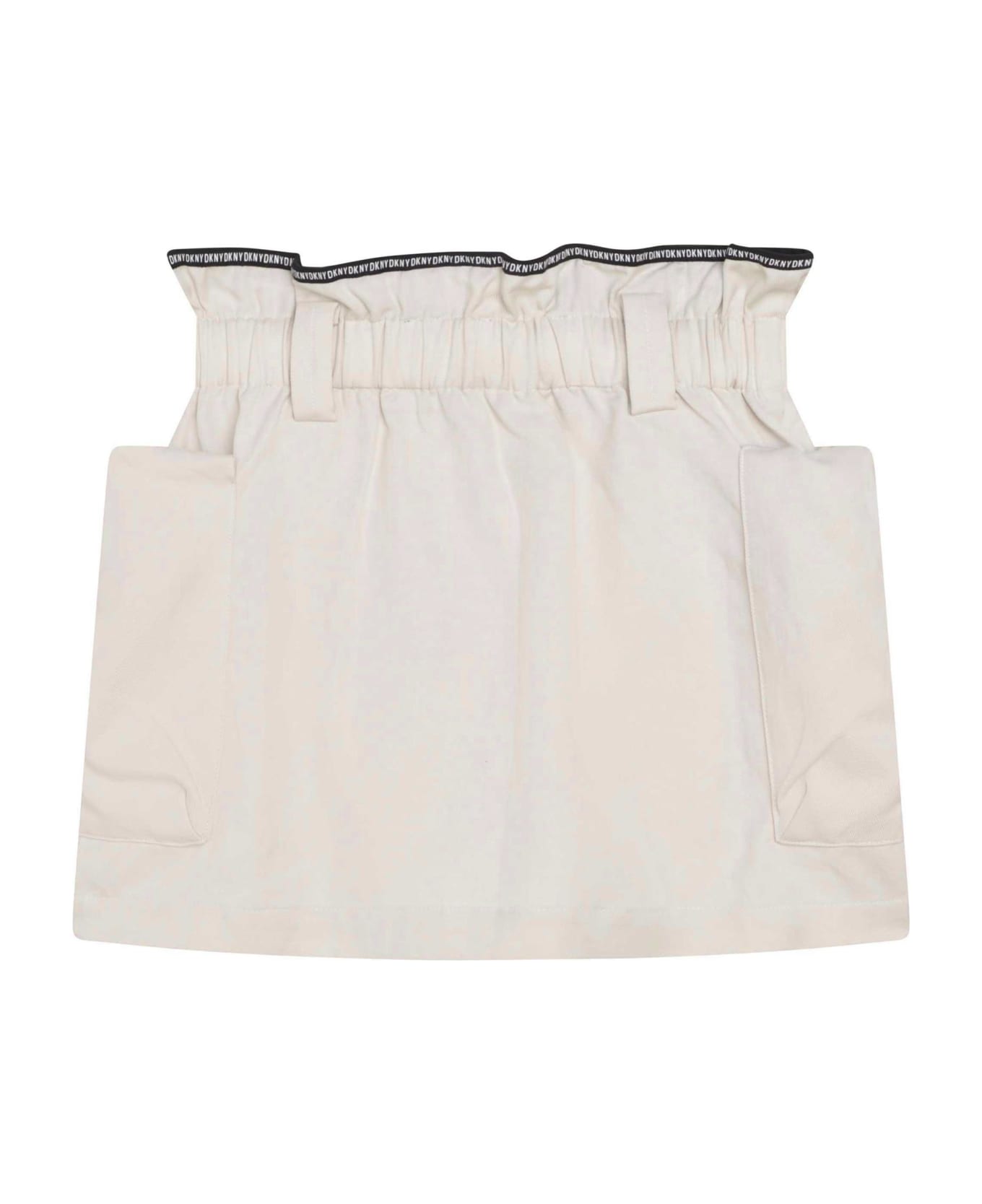DKNY Belted Skirt - White