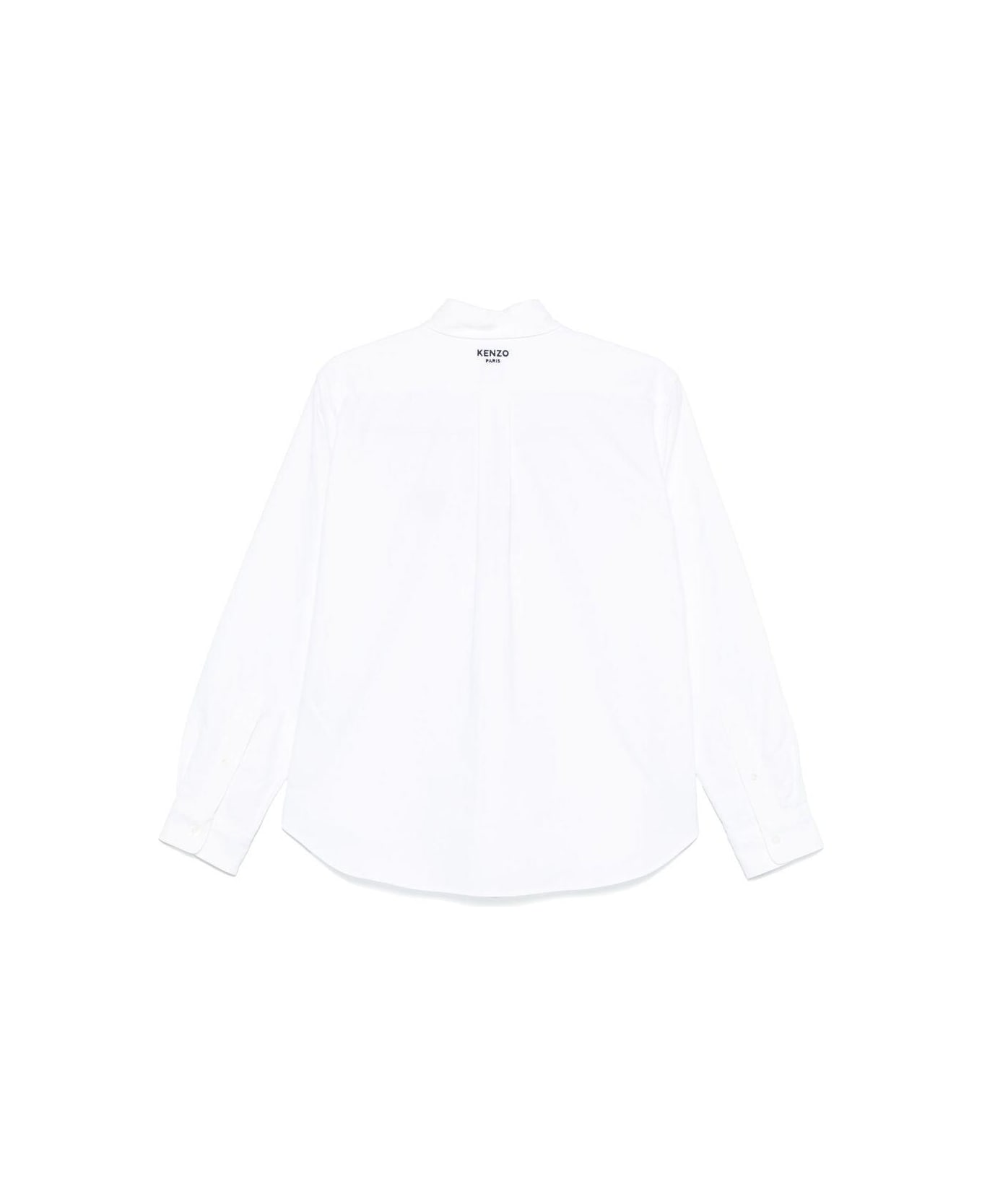 Kenzo Pop Logo Detailed Shirt - White