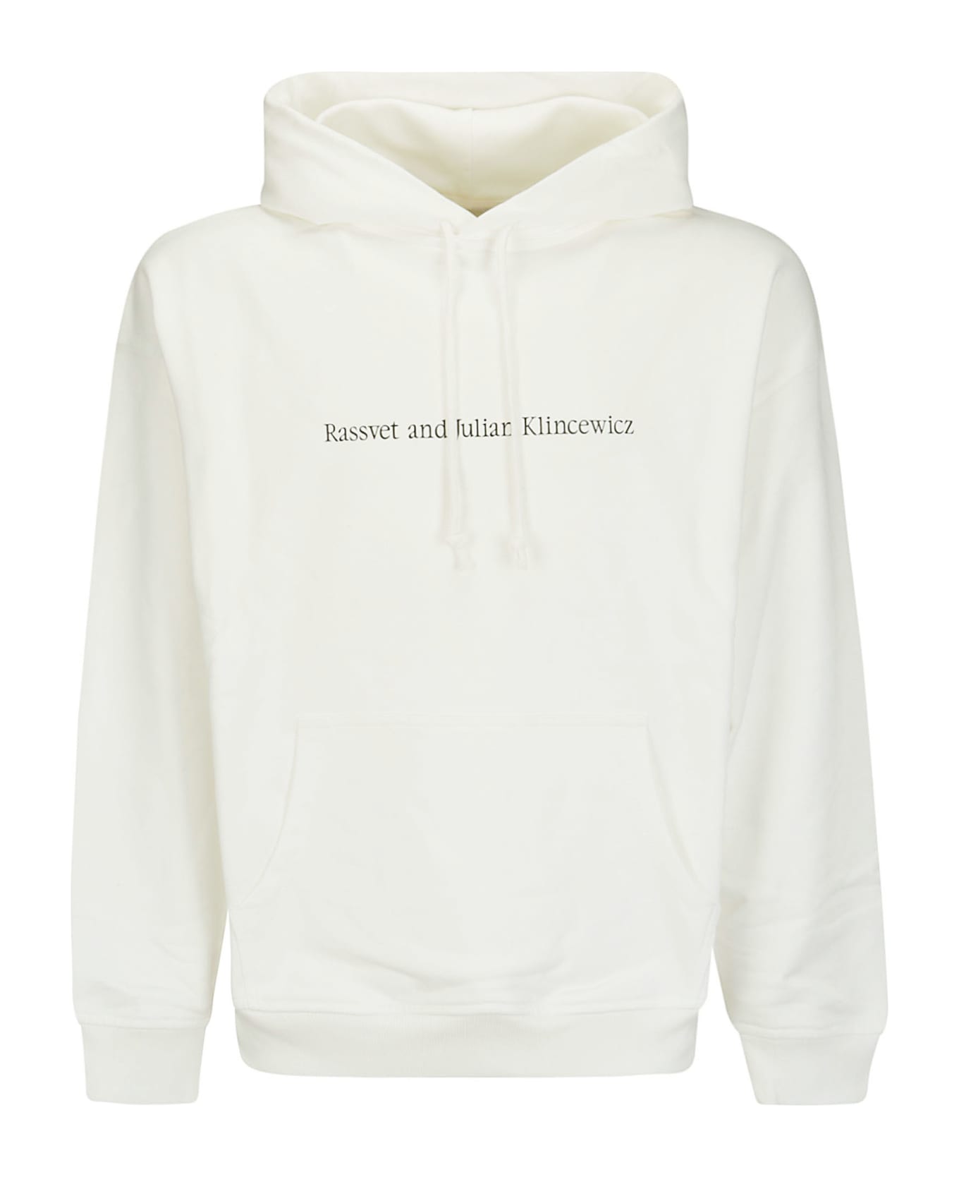 Rassvet Men Wave Logo Hoodie Knit - WHITE