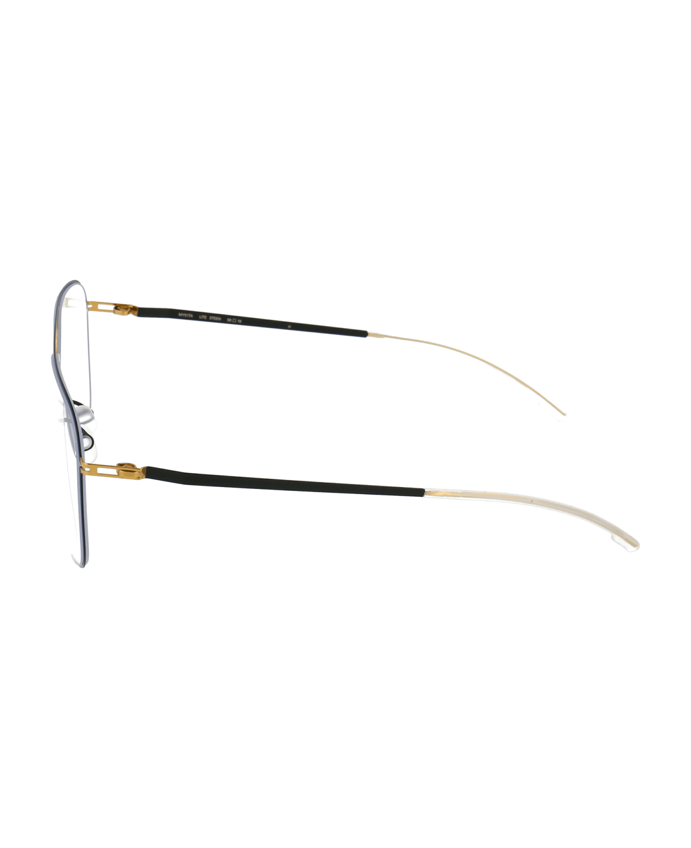 Mykita Steen Glasses - 167 Gold/Jet Black Clear