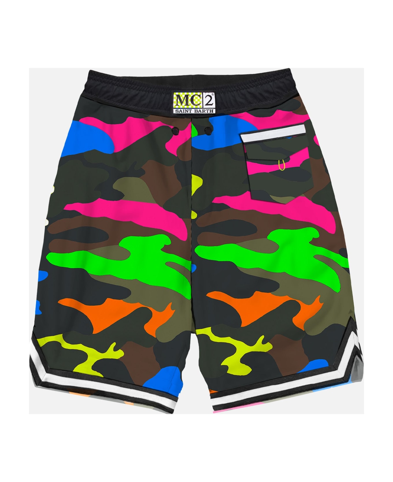 MC2 Saint Barth Camouflage Fluo Multicolor Swim Shorts Surf Style - FLUO スイムトランクス