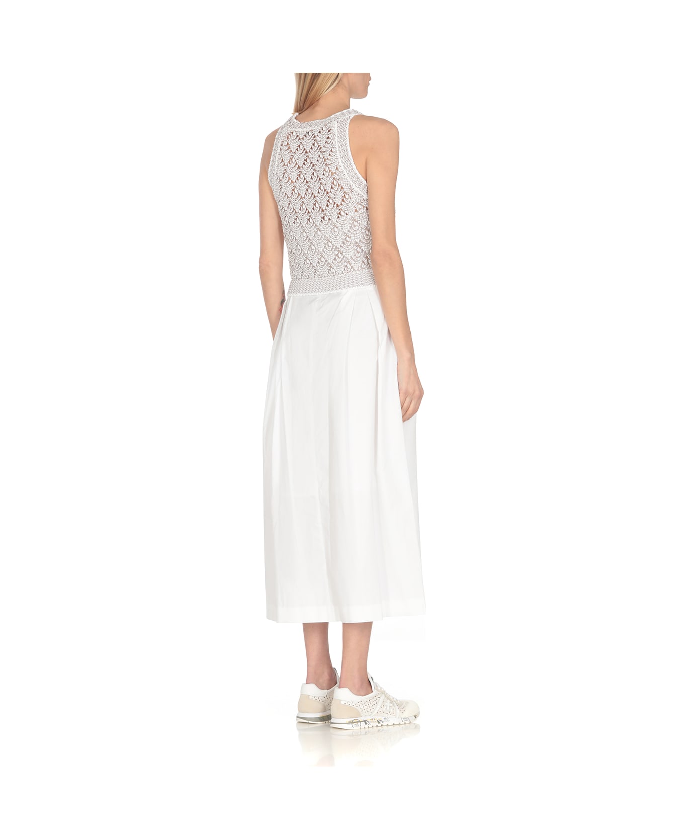 Peserico Cotton Long Dress - White