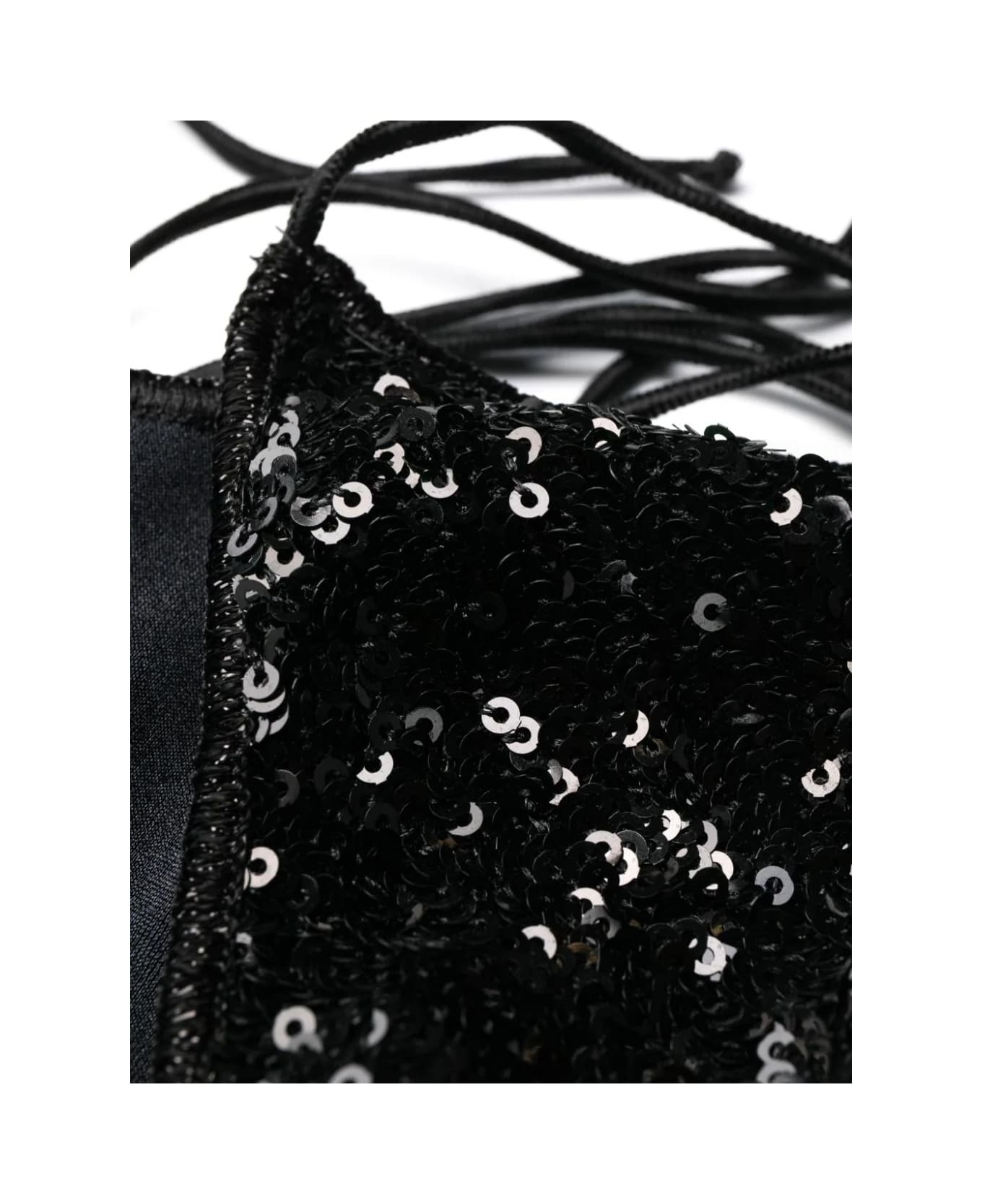 Oseree Black Sequins Microkini - Black