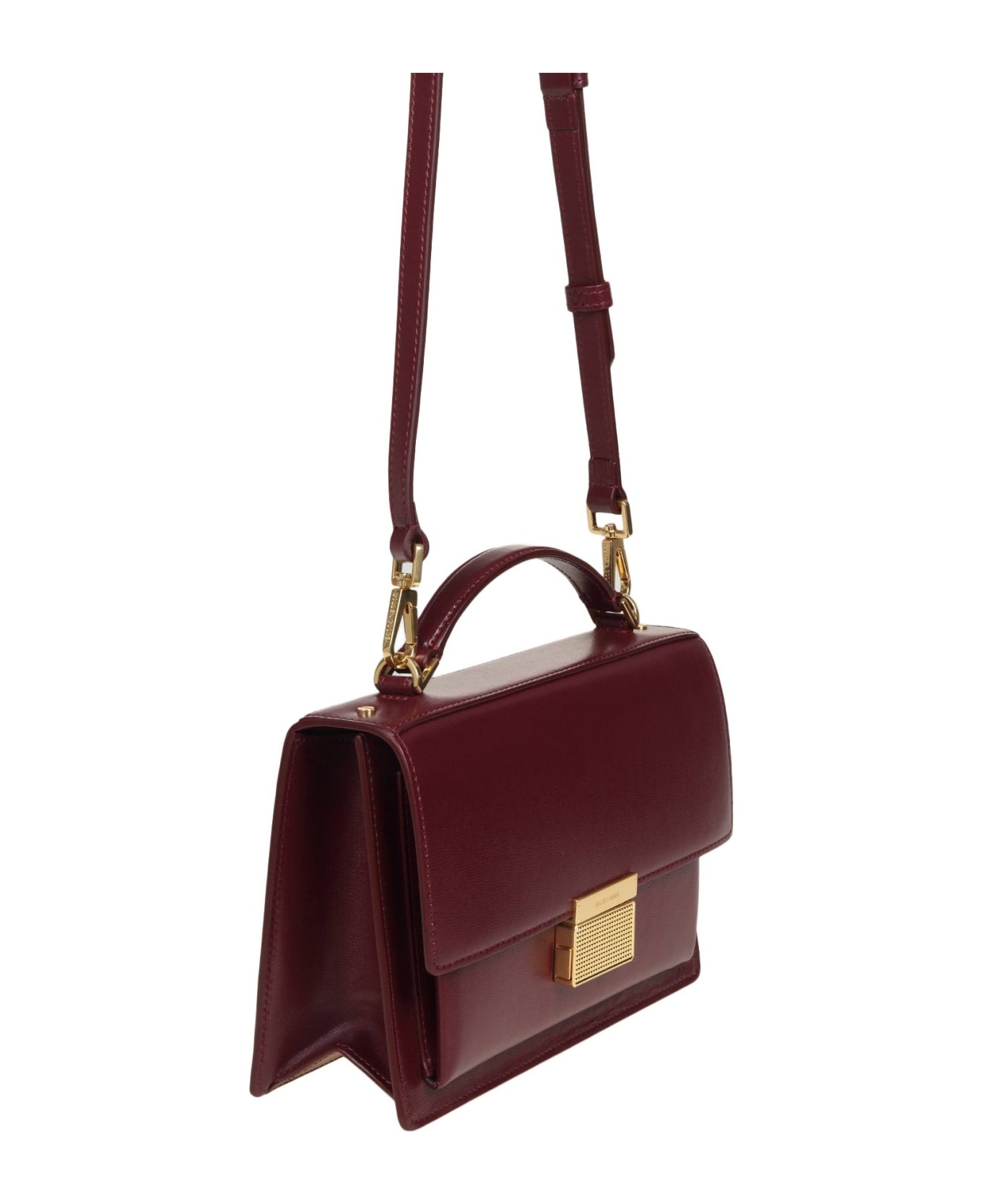 Golden Goose Venezia Handbag In Bordeaux Leather - Burgundy