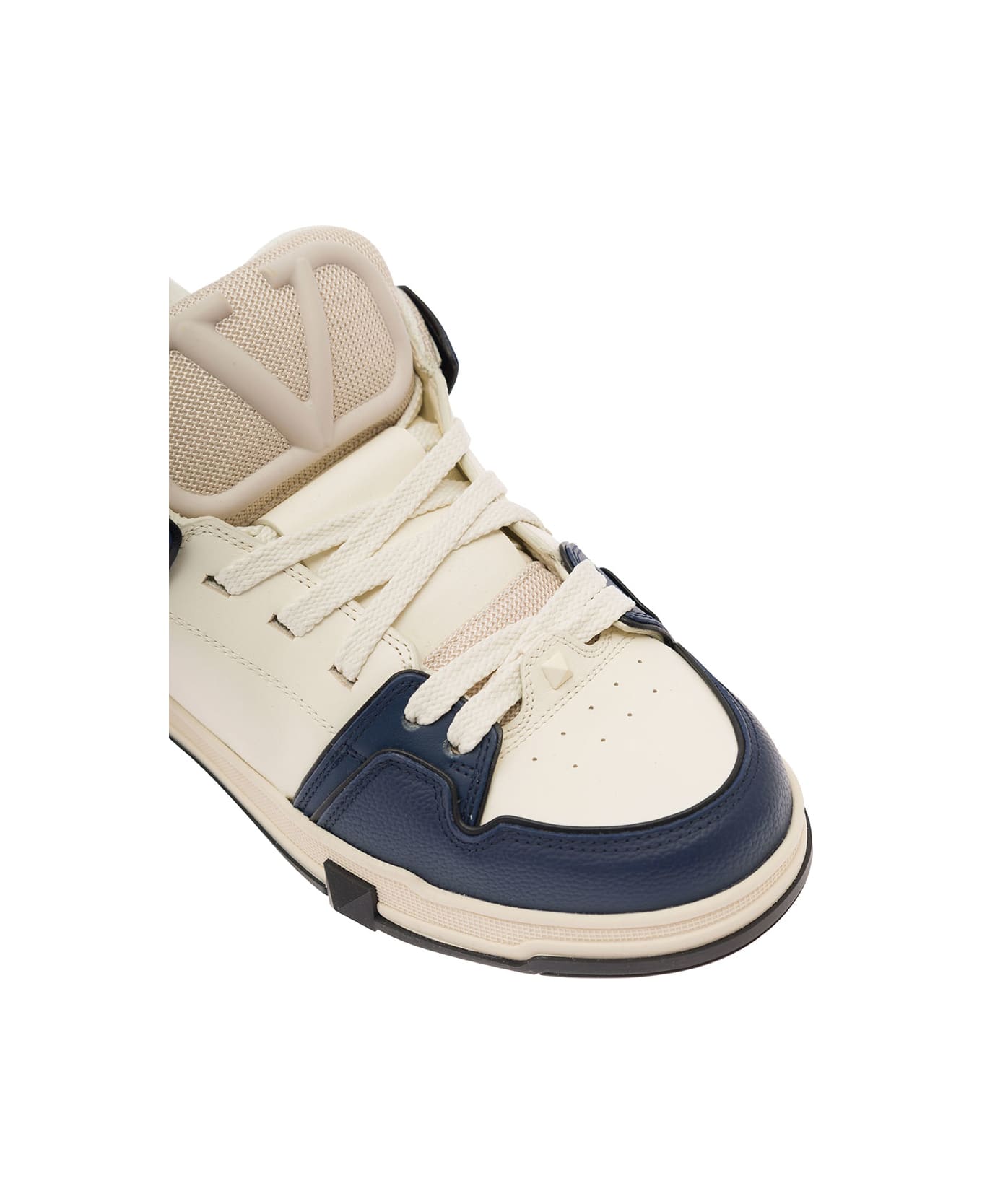 Valentino Garavani 'open Skate' White Sneakers In Leather And Fabric Man - White スニーカー