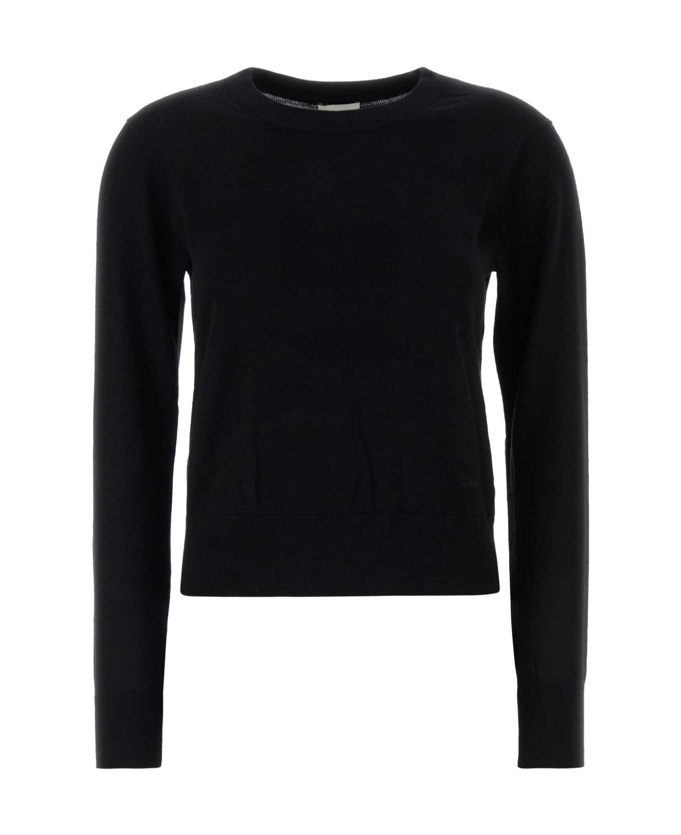 Calvin Klein Black Polyester Blend Sweater - BLACK