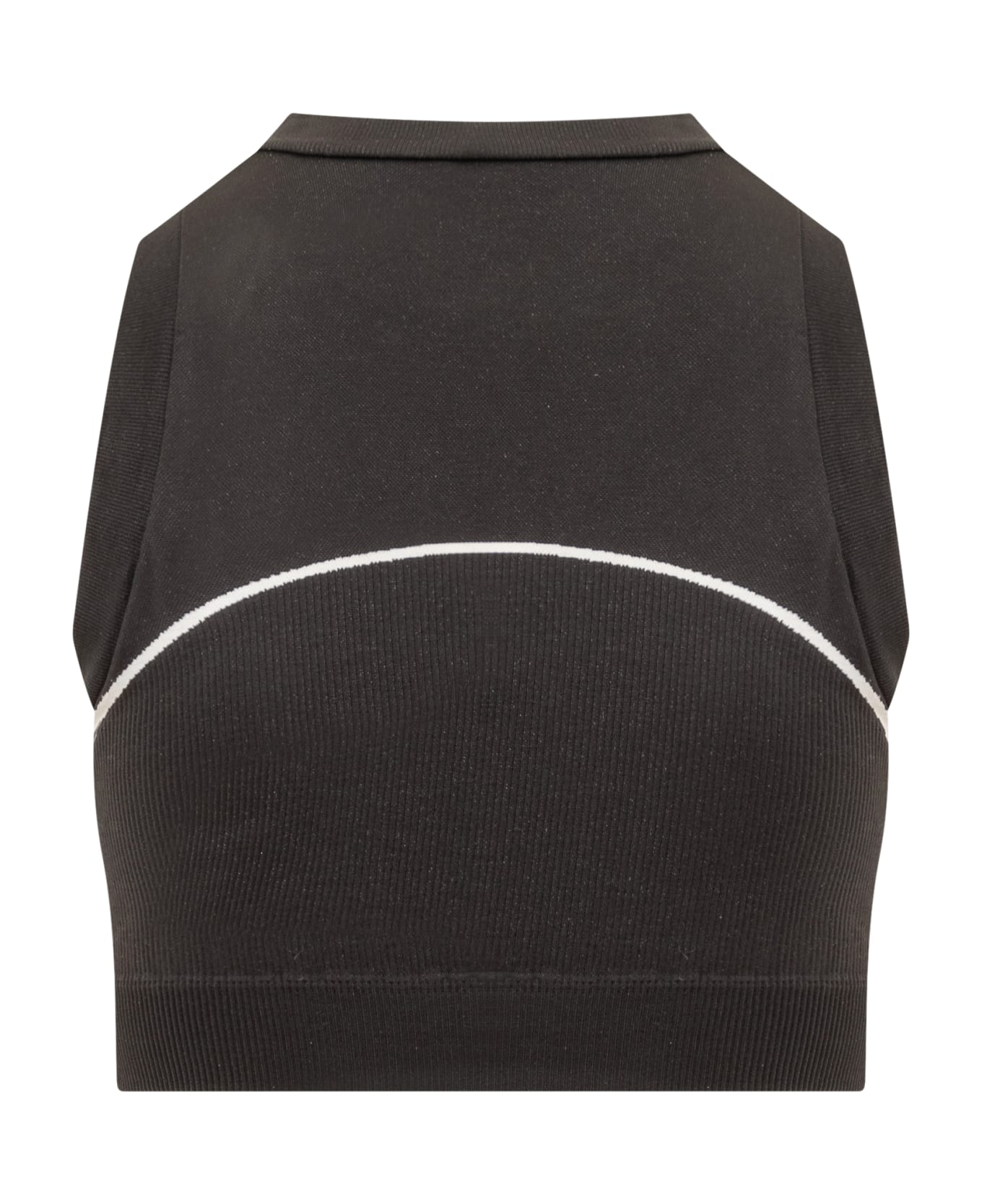 Off-White Seamless Crop Top - Black white