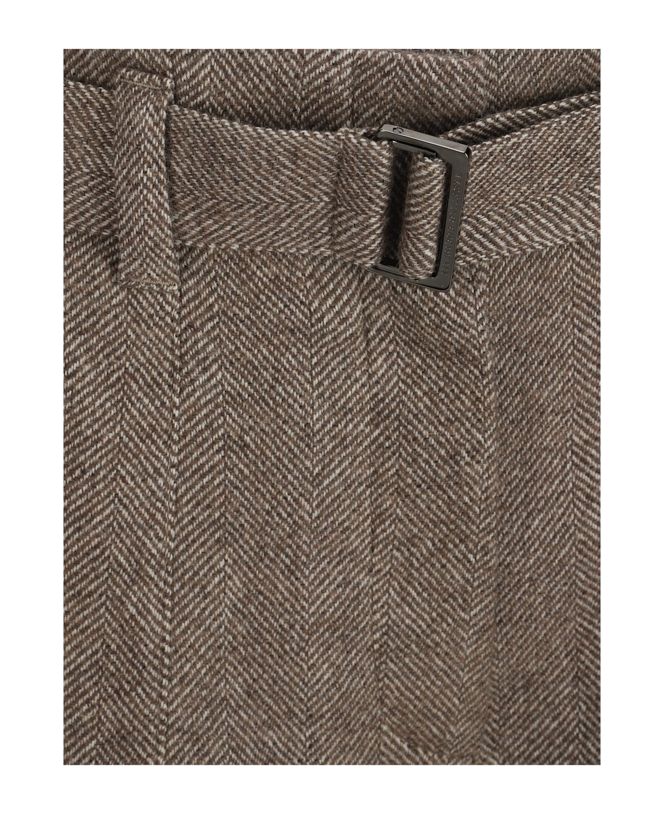 Brunello Cucinelli Chevron Pants - Brown/panama