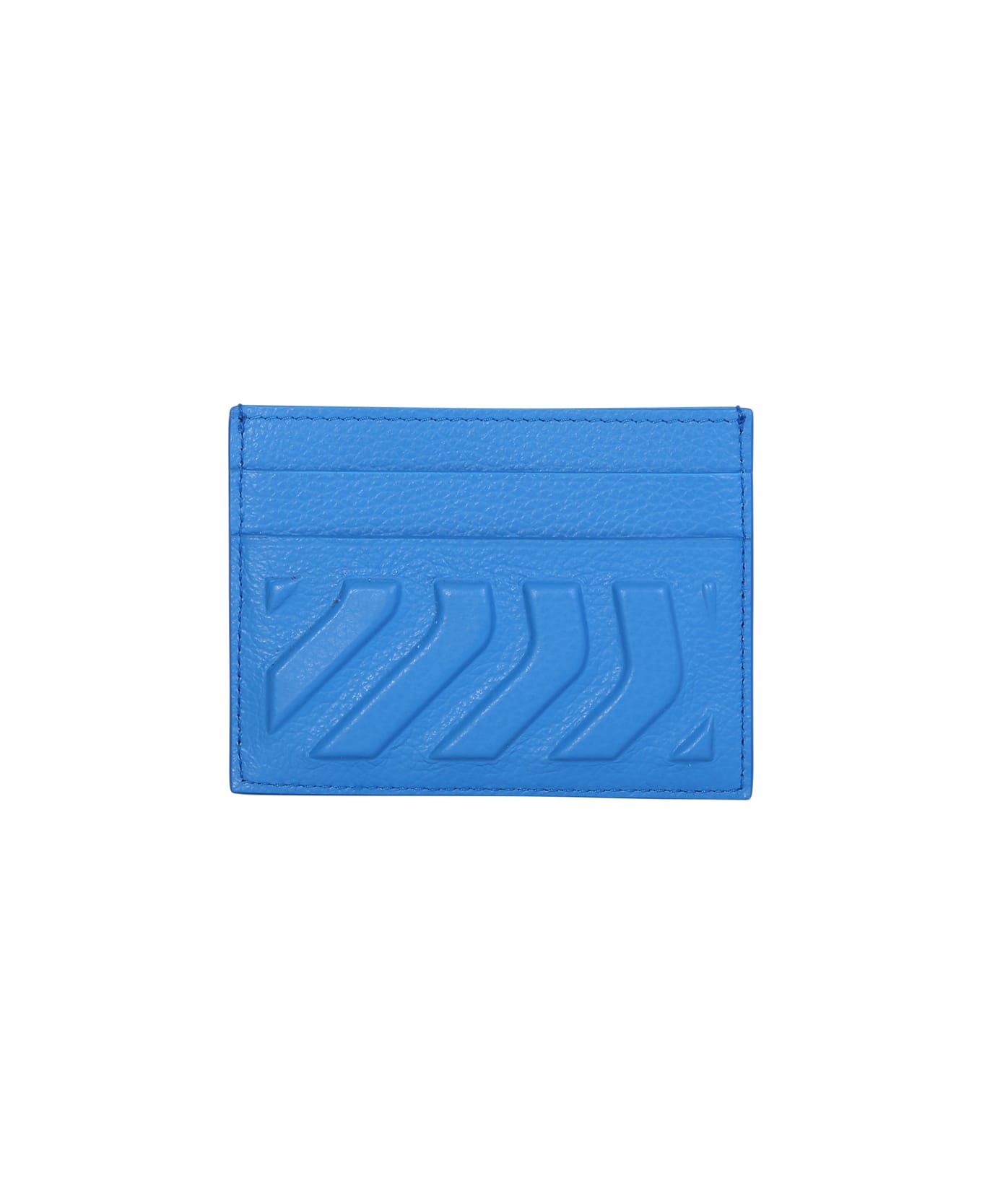Balenciaga Car Cardholder Grained Calfskin Leather Azure - Blue