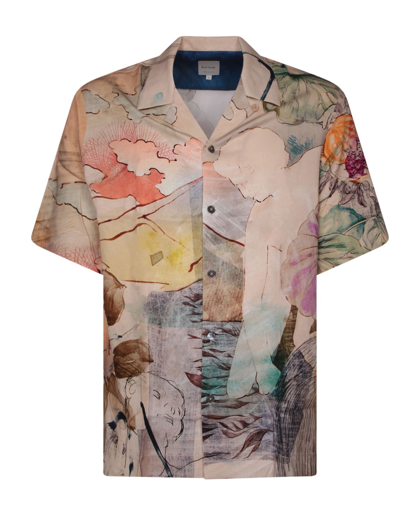 Paul Smith Graphic Printed Short-sleeved Shirt - Beige シャツ