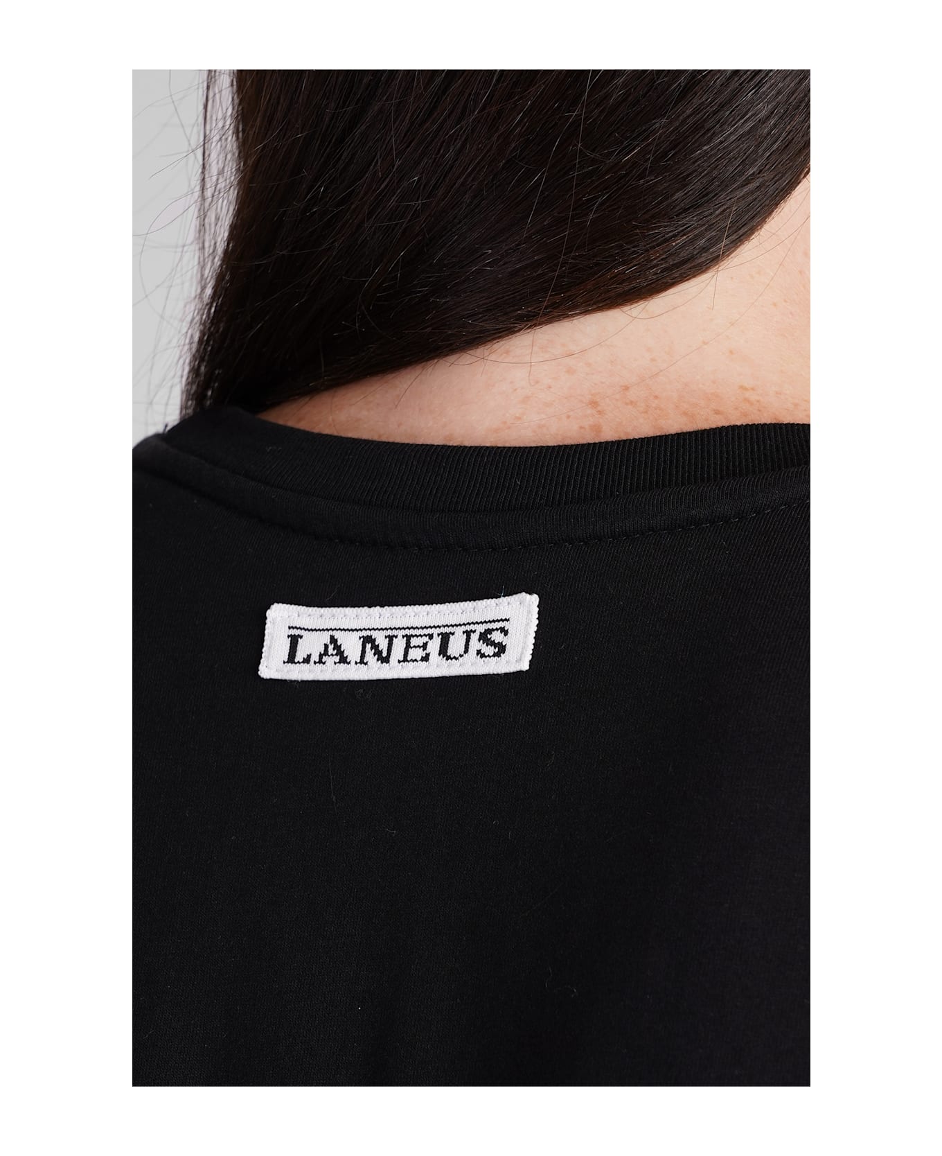 Laneus T-shirt In Black Cotton - black