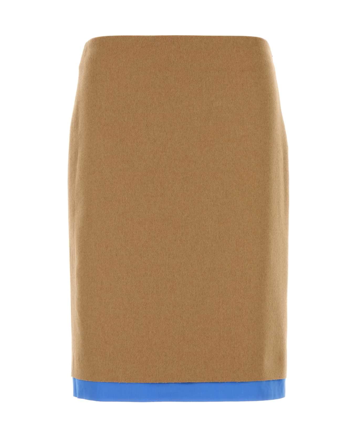 Miu Miu Beige Camel Skirt - CAMMELLO