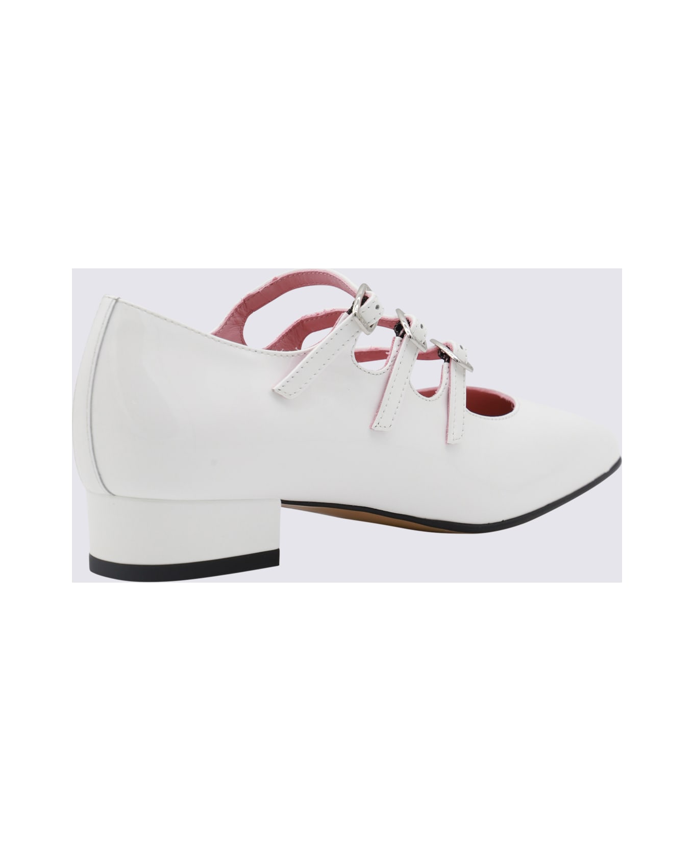 Carel White Leather Pumps - White