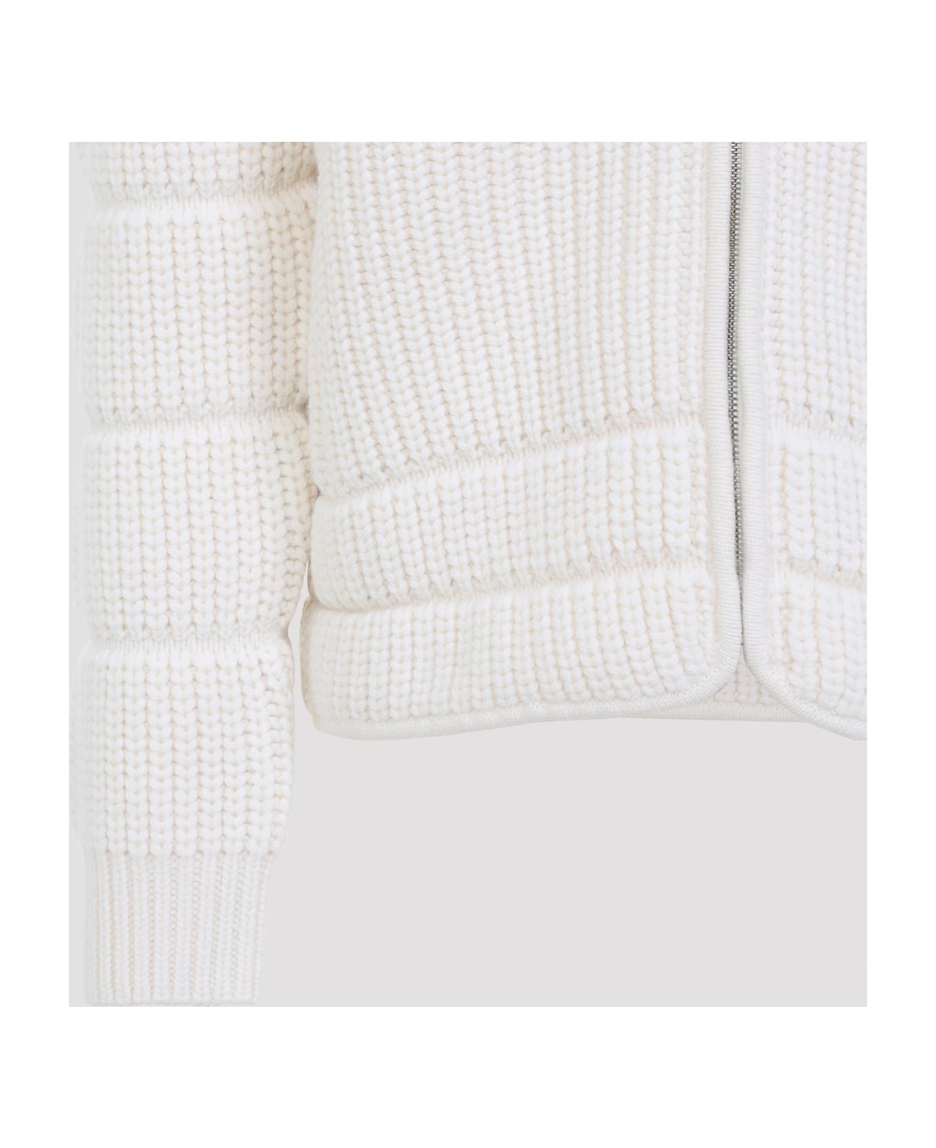 Casablanca Ribbed Padded Jacket - White