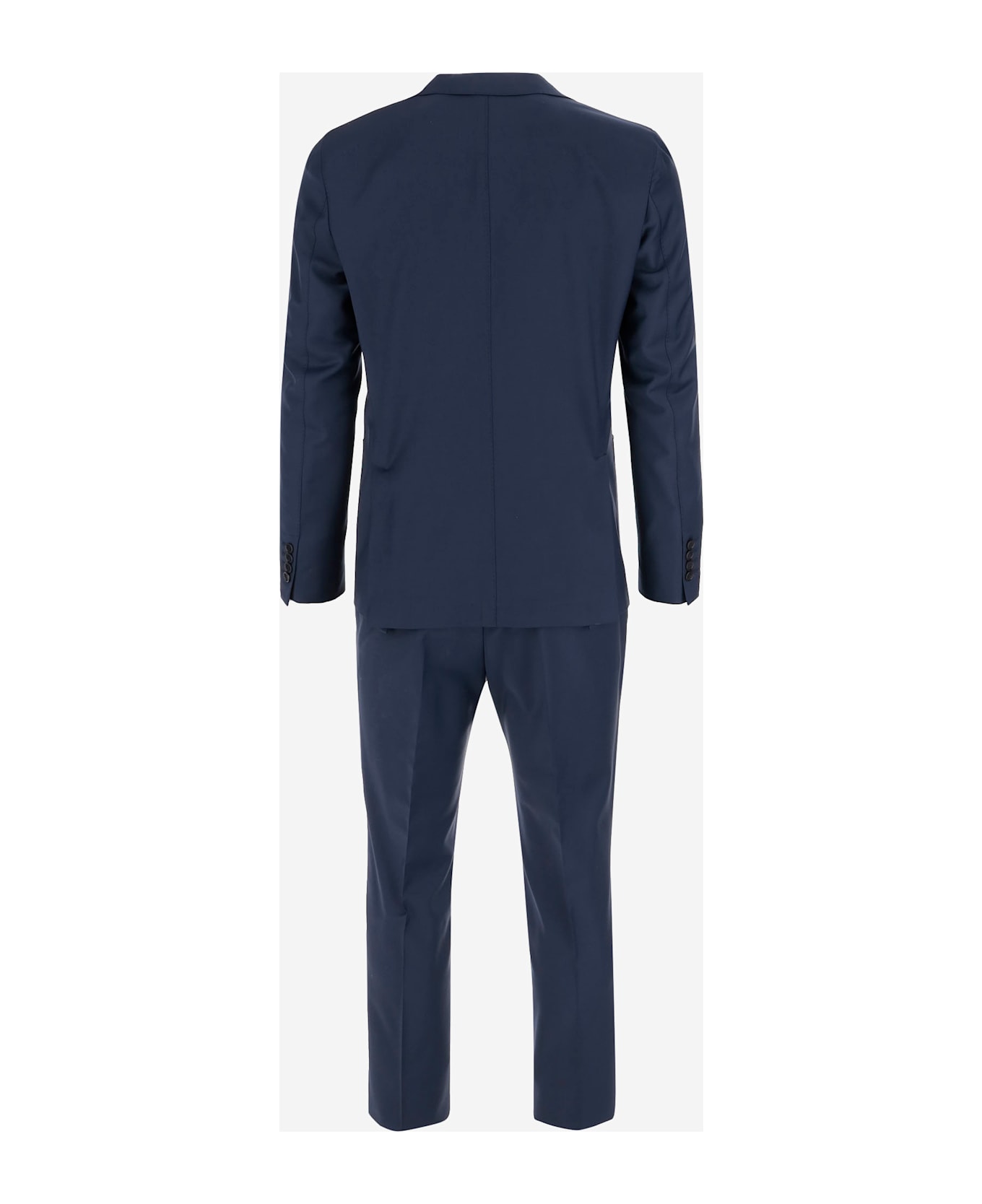 Brian Dales Stretch Wool Canvas Dress - Blue