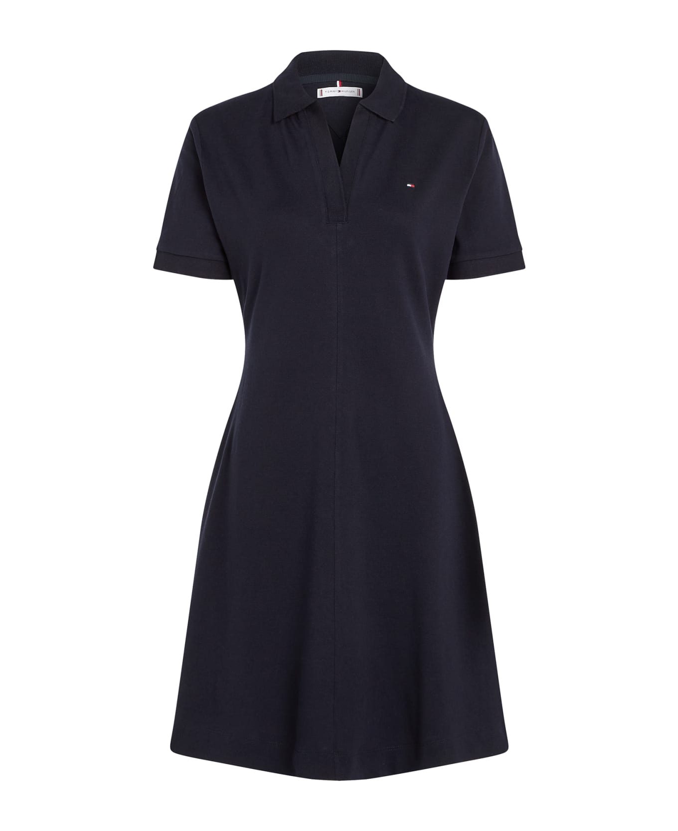 Tommy Hilfiger Navy Blue Polo Dress Without Buttons - DESERT SKY