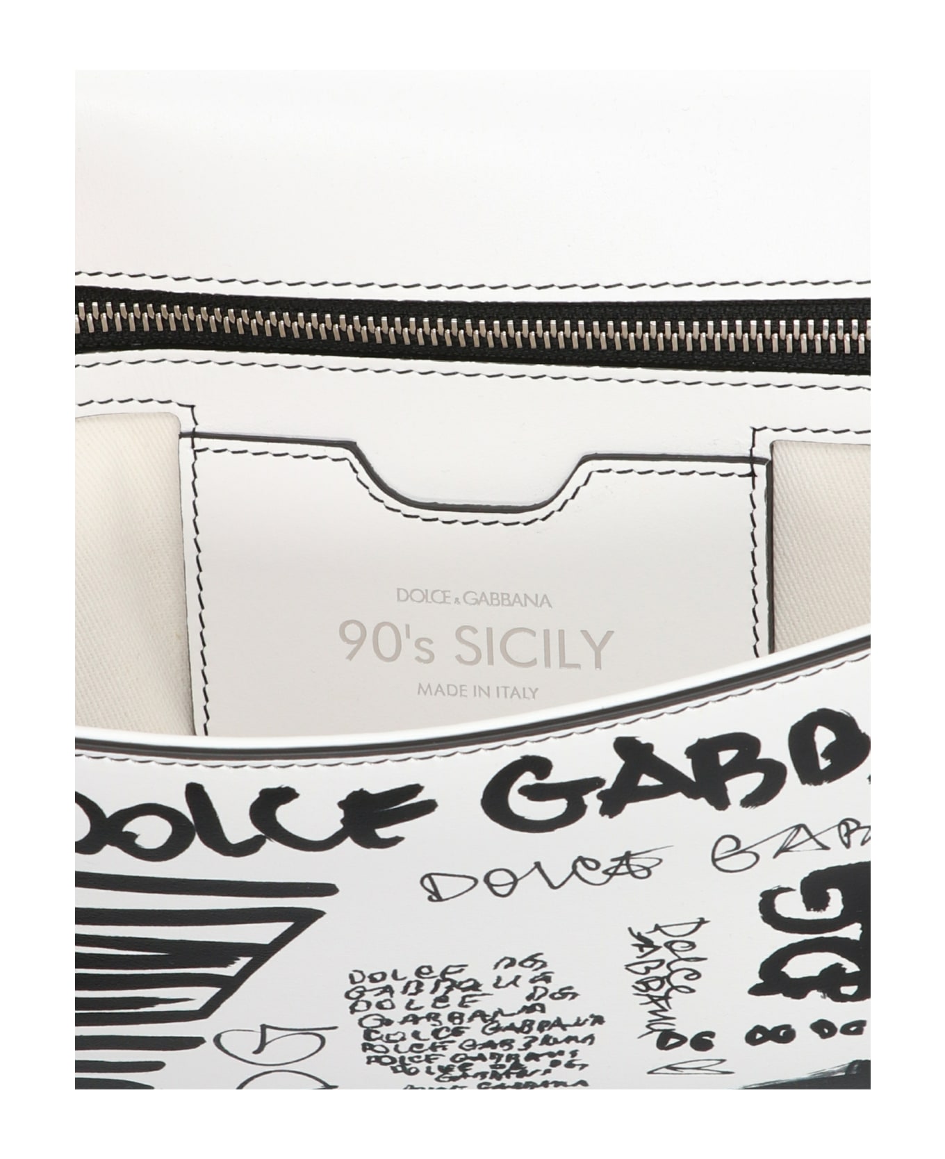 Dolce & Gabbana Logo Handbag - White/Black