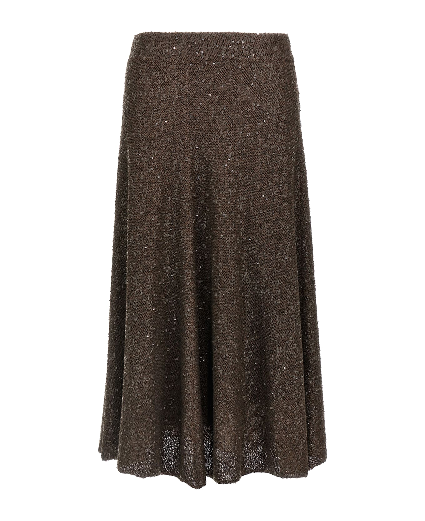 Brunello Cucinelli Texture Dazzling Skirt - Brown
