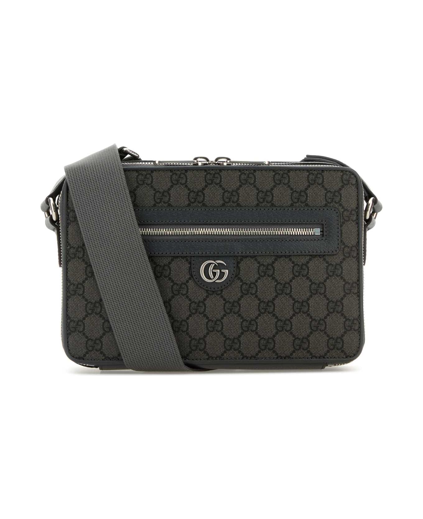 Gucci Gg Fabric Crossbody Bag - BLACKGREY