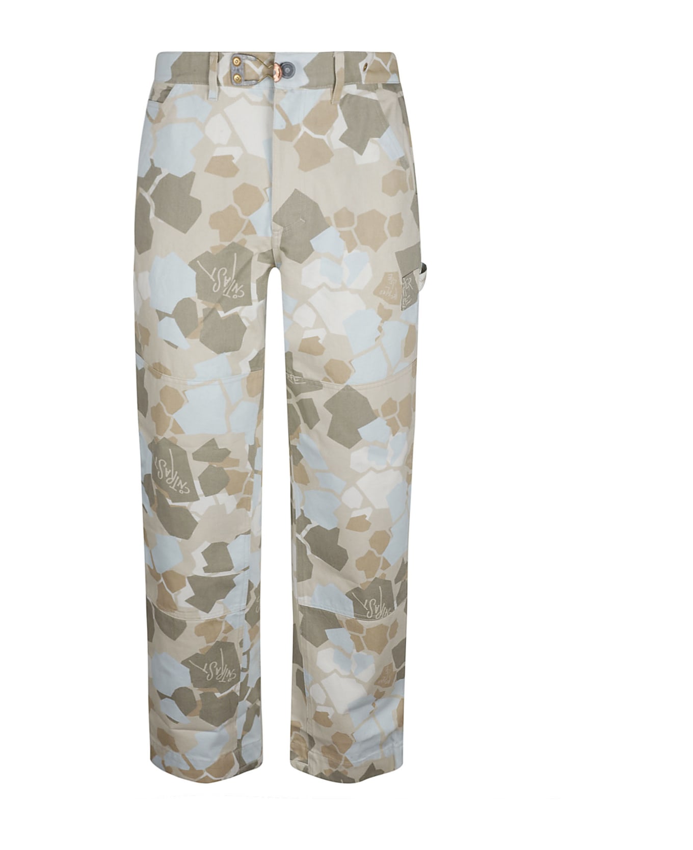 Objects Iv Life Straight Printed Trousers - Blue