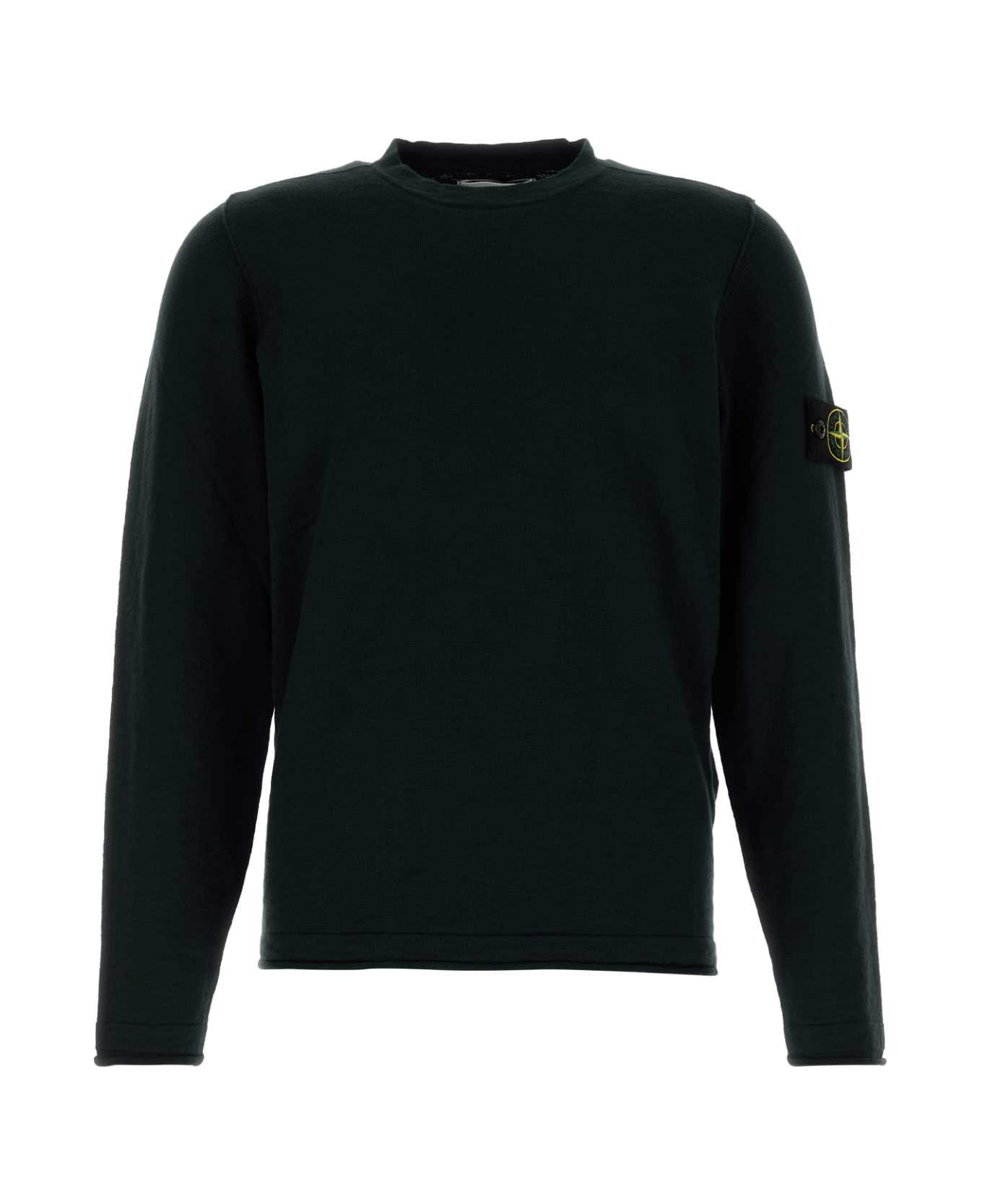 Black Cotton Blend Sweater - Thumbnail 2