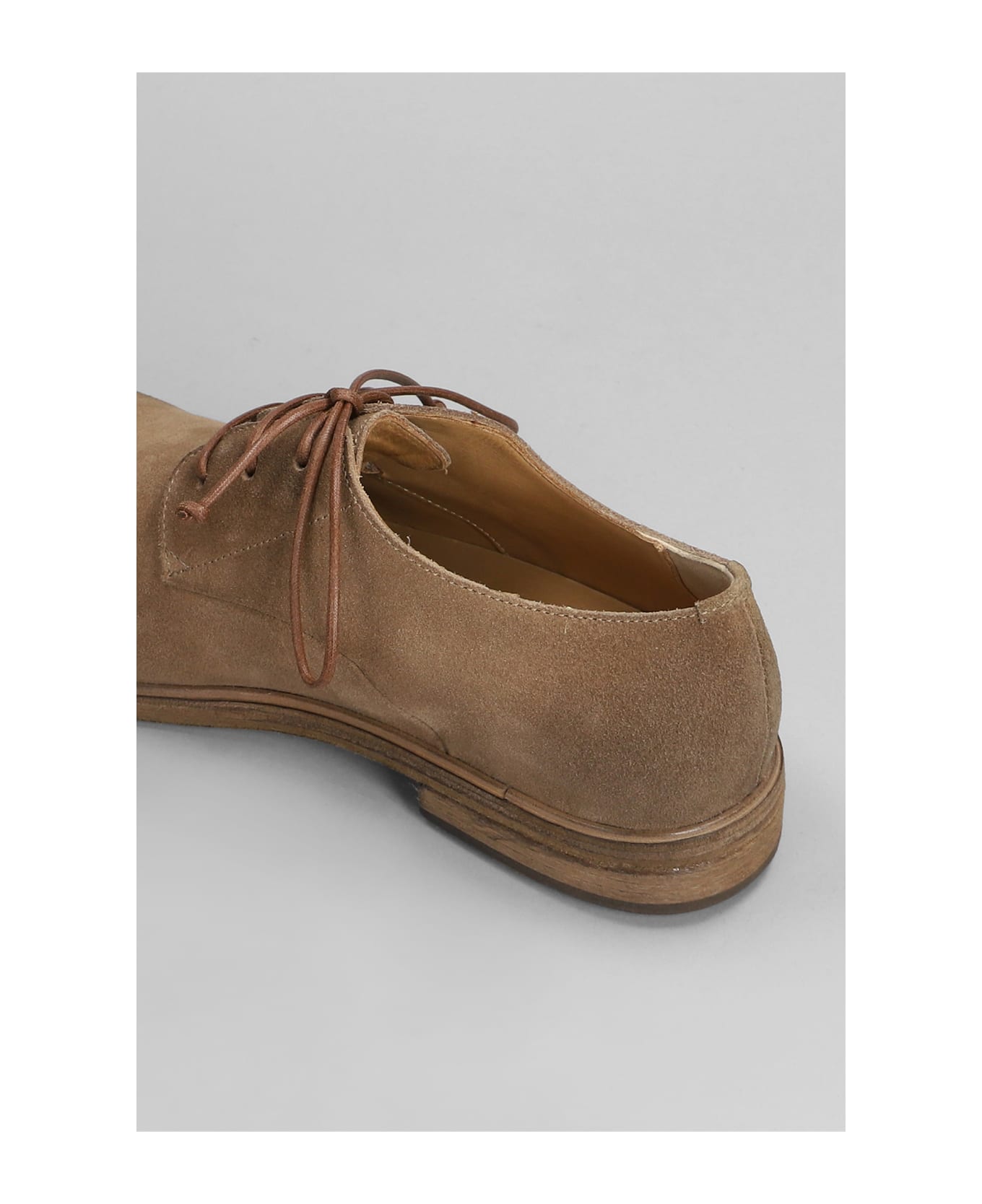 Marsell Lace Up Shoes In Beige Suede - beige