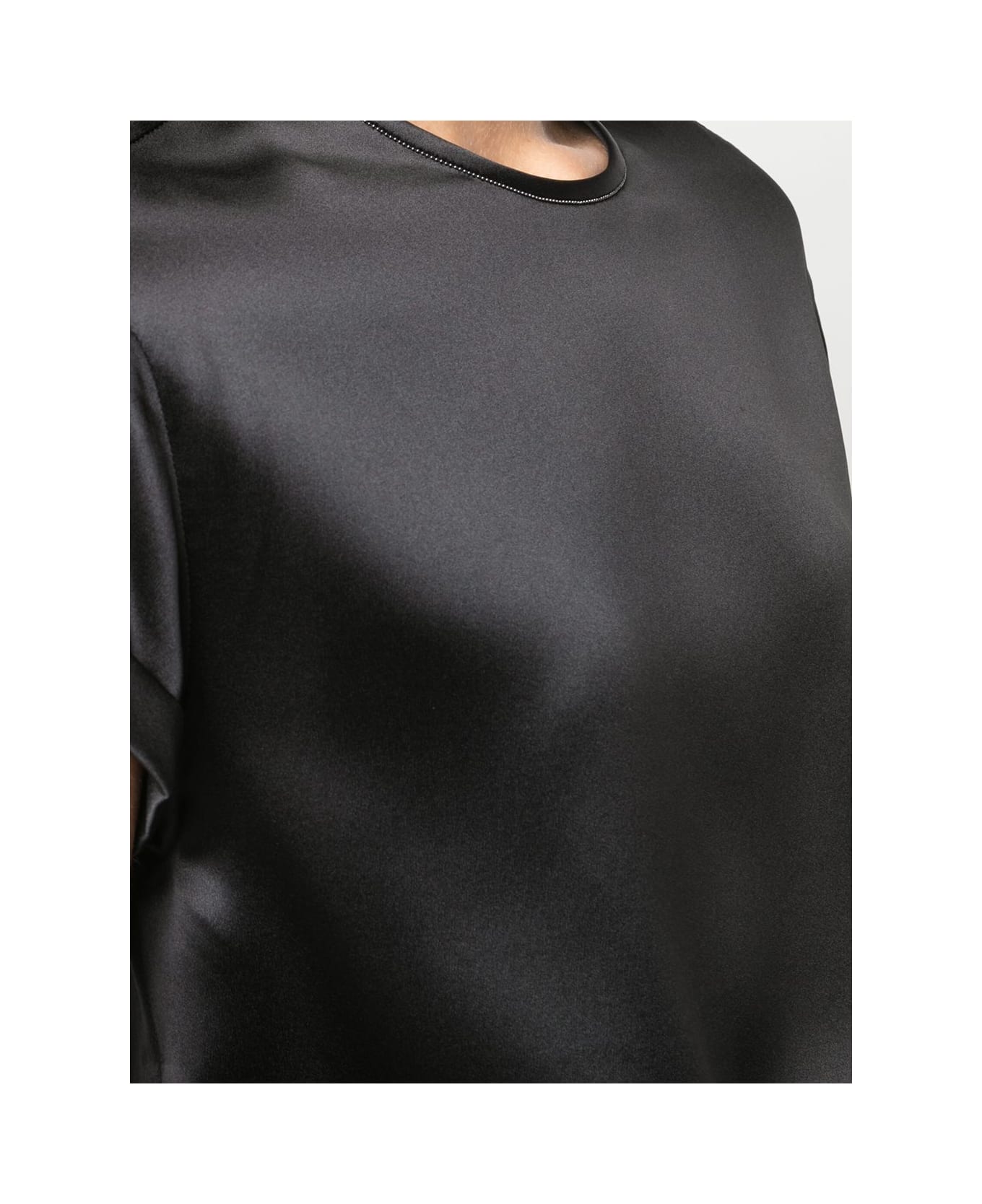 Brunello Cucinelli Silk Top - Black