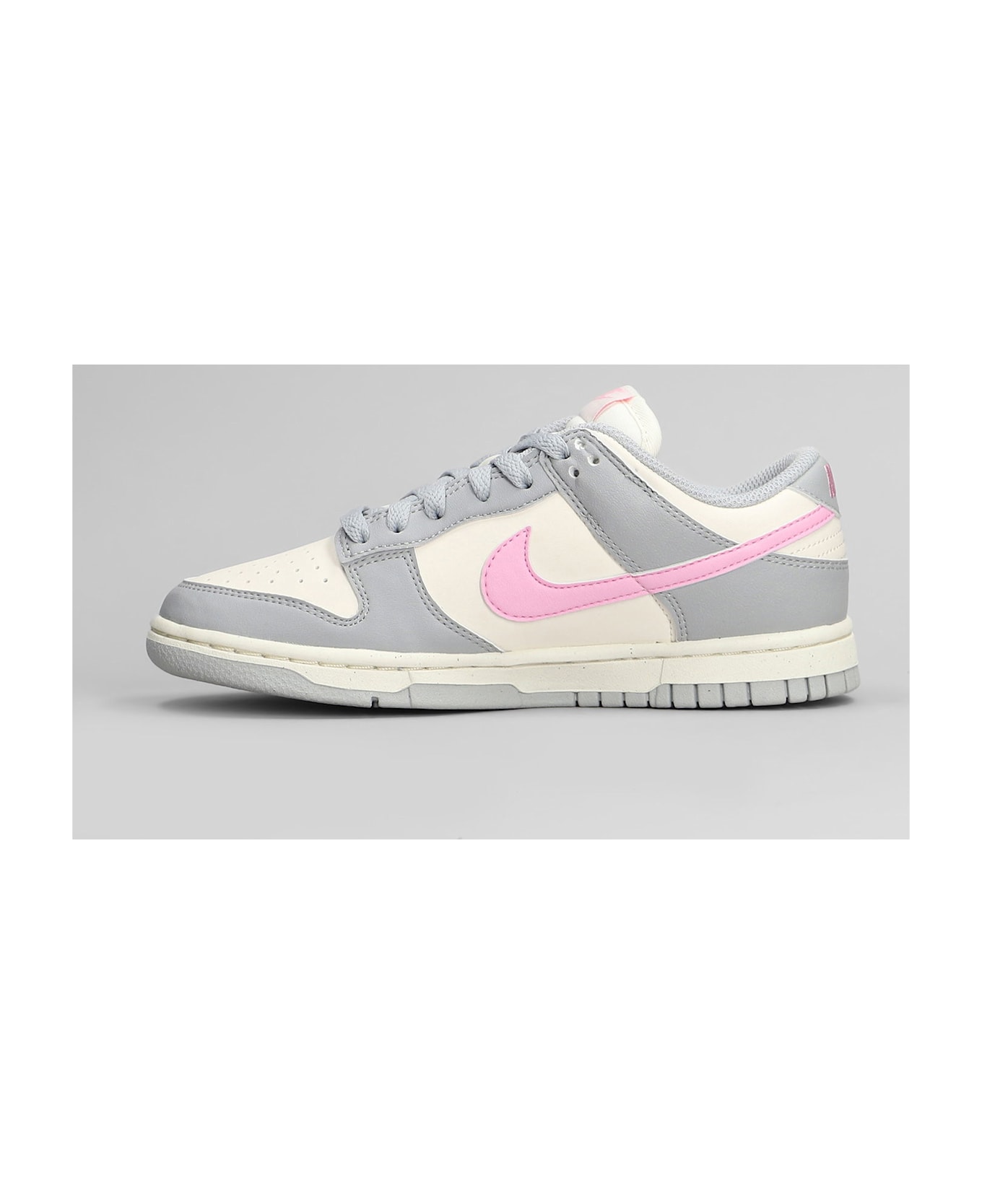Nike Dunk Low Sneakers In Grey Leather - grey