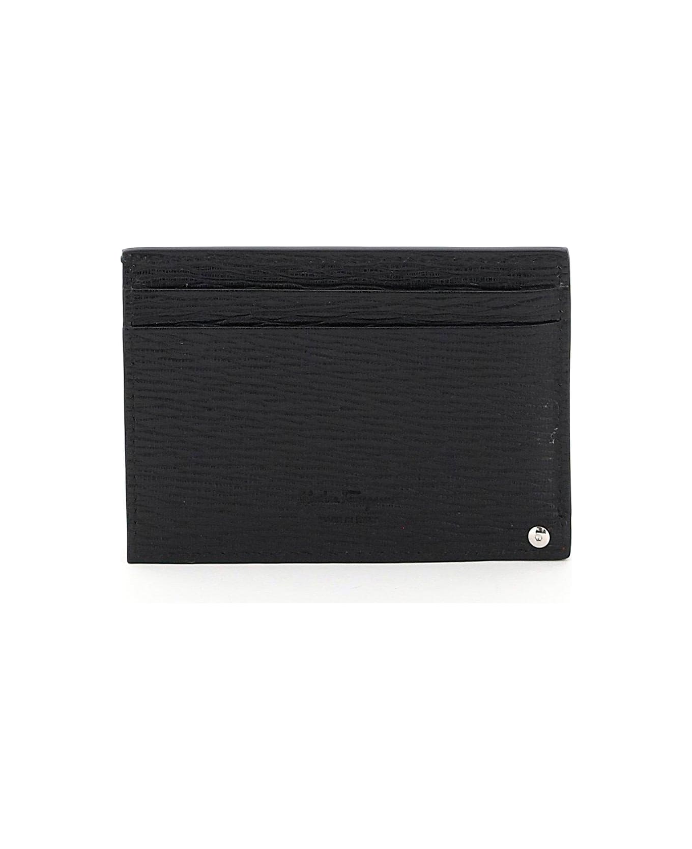 Ferragamo Gancini Id Window Cardholder - Black