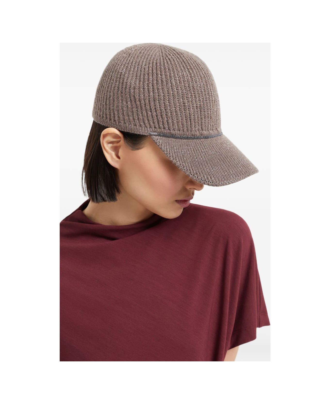 Brunello Cucinelli Cashmere Baseball Cap - Brown