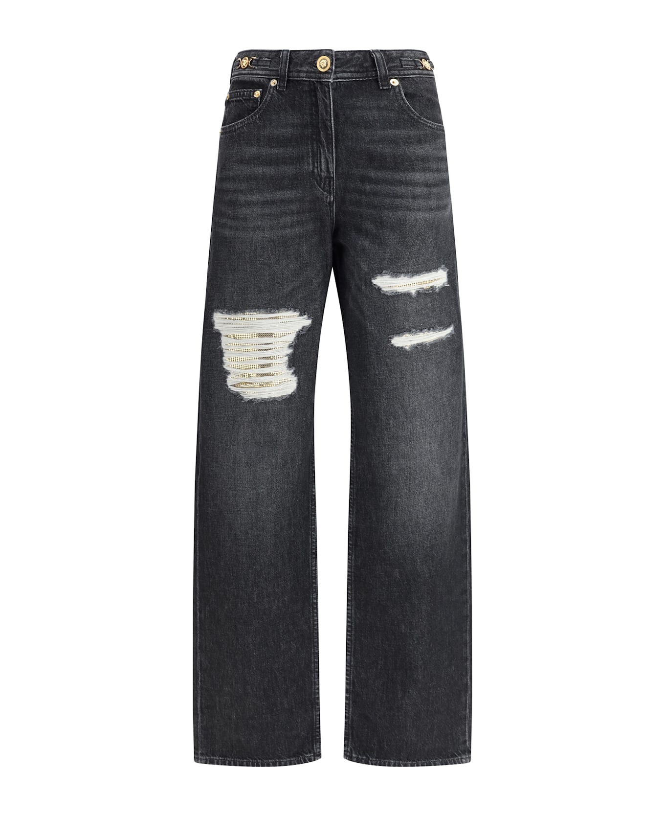 Versace Cut-out Detail Jeans