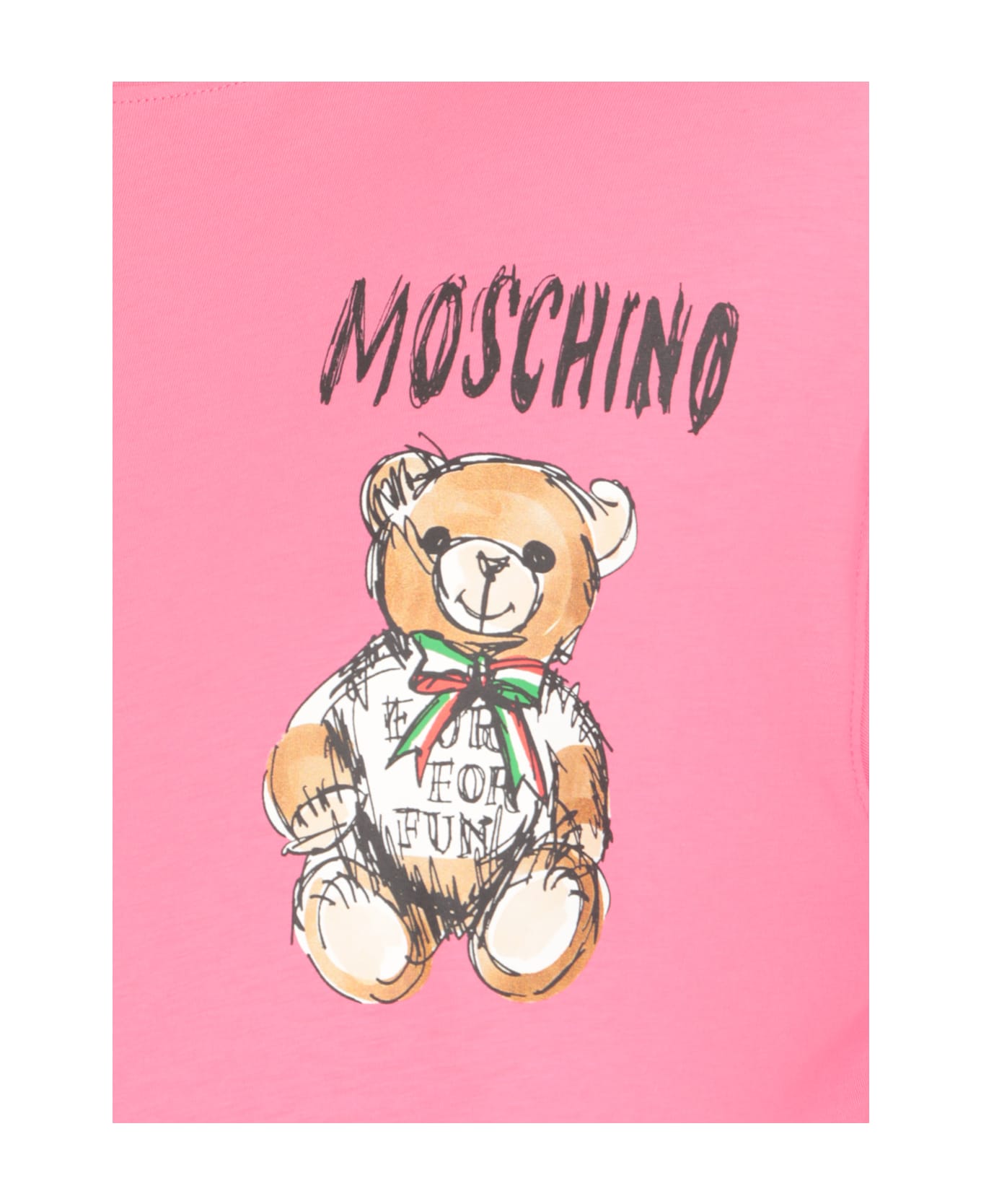 Moschino Drawn Teddy Bear T-shirt - Pink