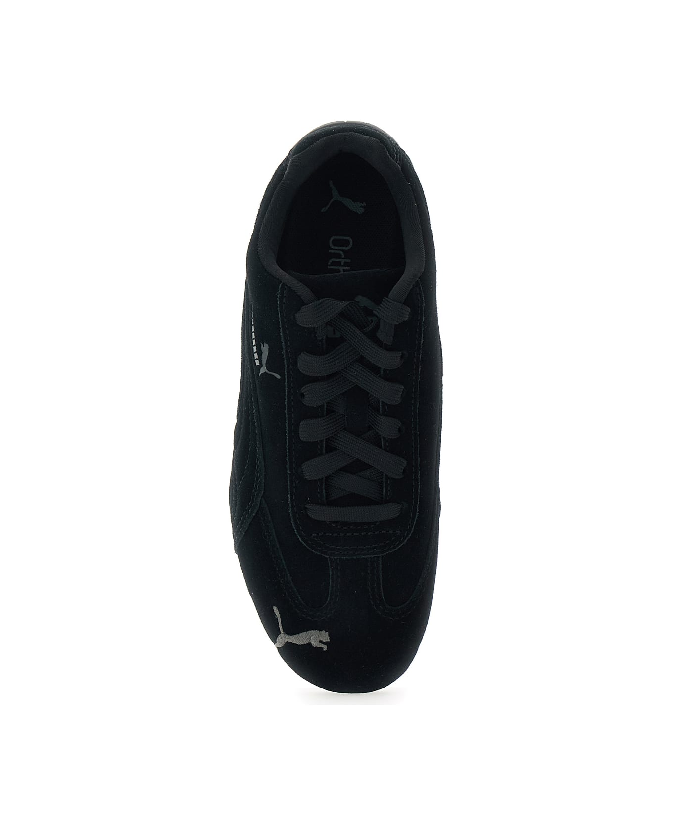 Puma 
speedcat
 Black Sneakers With Logo Print On The Side And Logo Lettering On The Side In Leather Unisex - Black