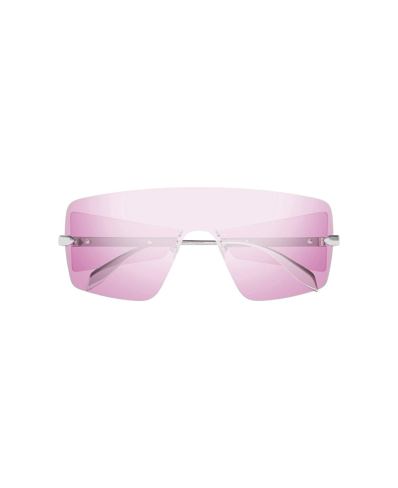 Alexander McQueen Eyewear Aviator Sunglasses - 004 silver silver pink