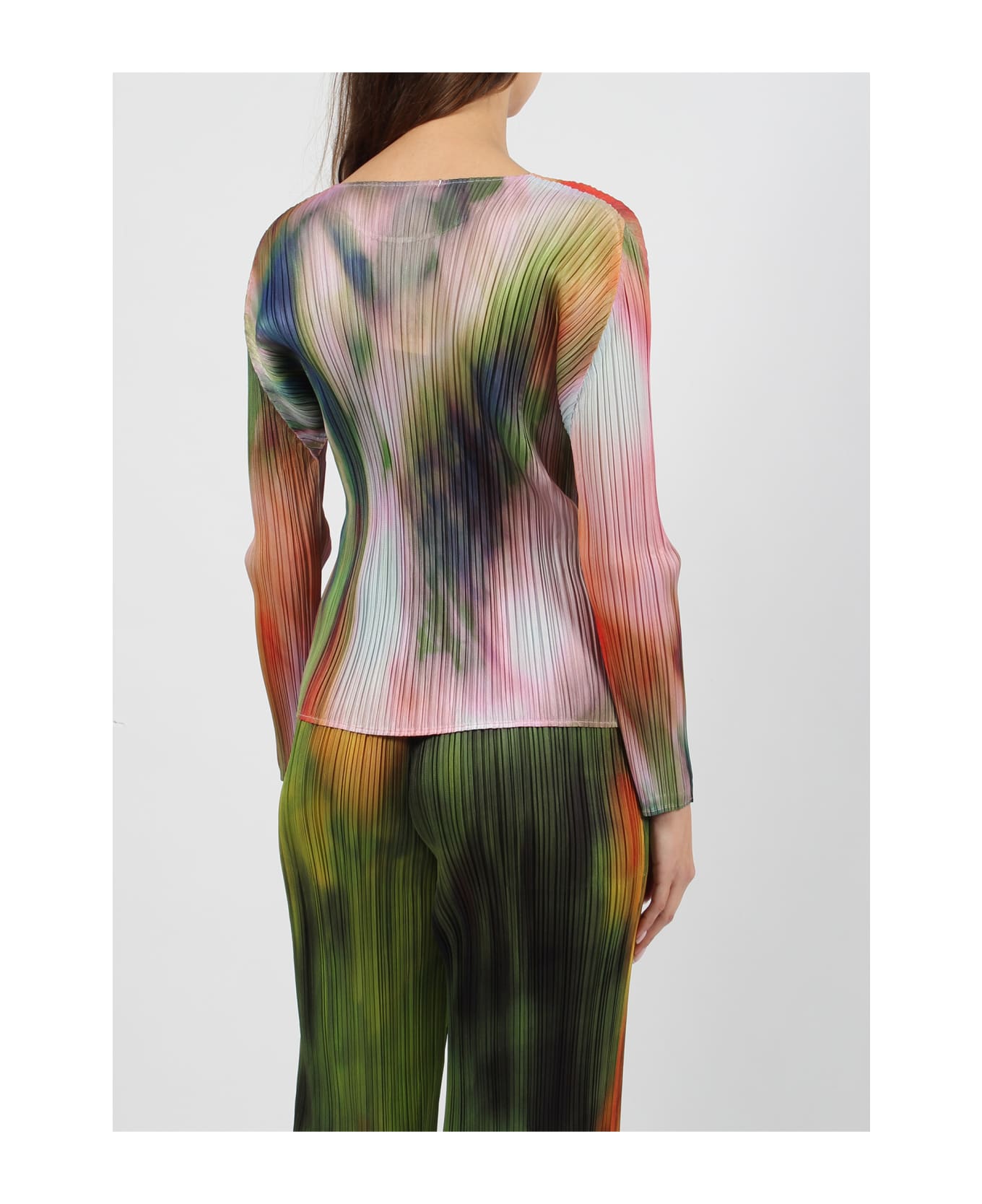 Pleats Please Issey Miyake Turnip & Spinach Top - MultiColour