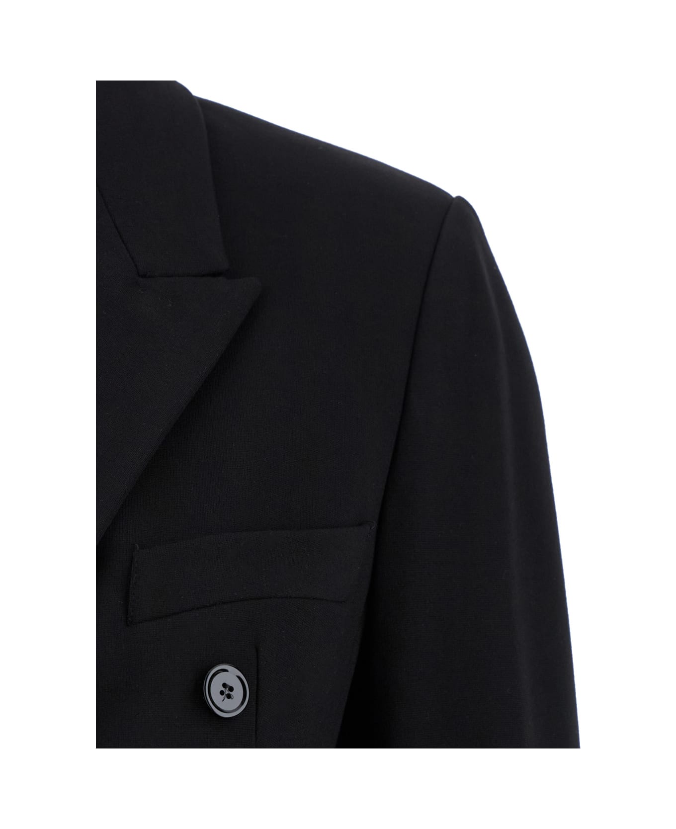 Mauro Grifoni Black Double-breasted Suit With Notched Revers In Stretch Fabric Woman - Black スーツ