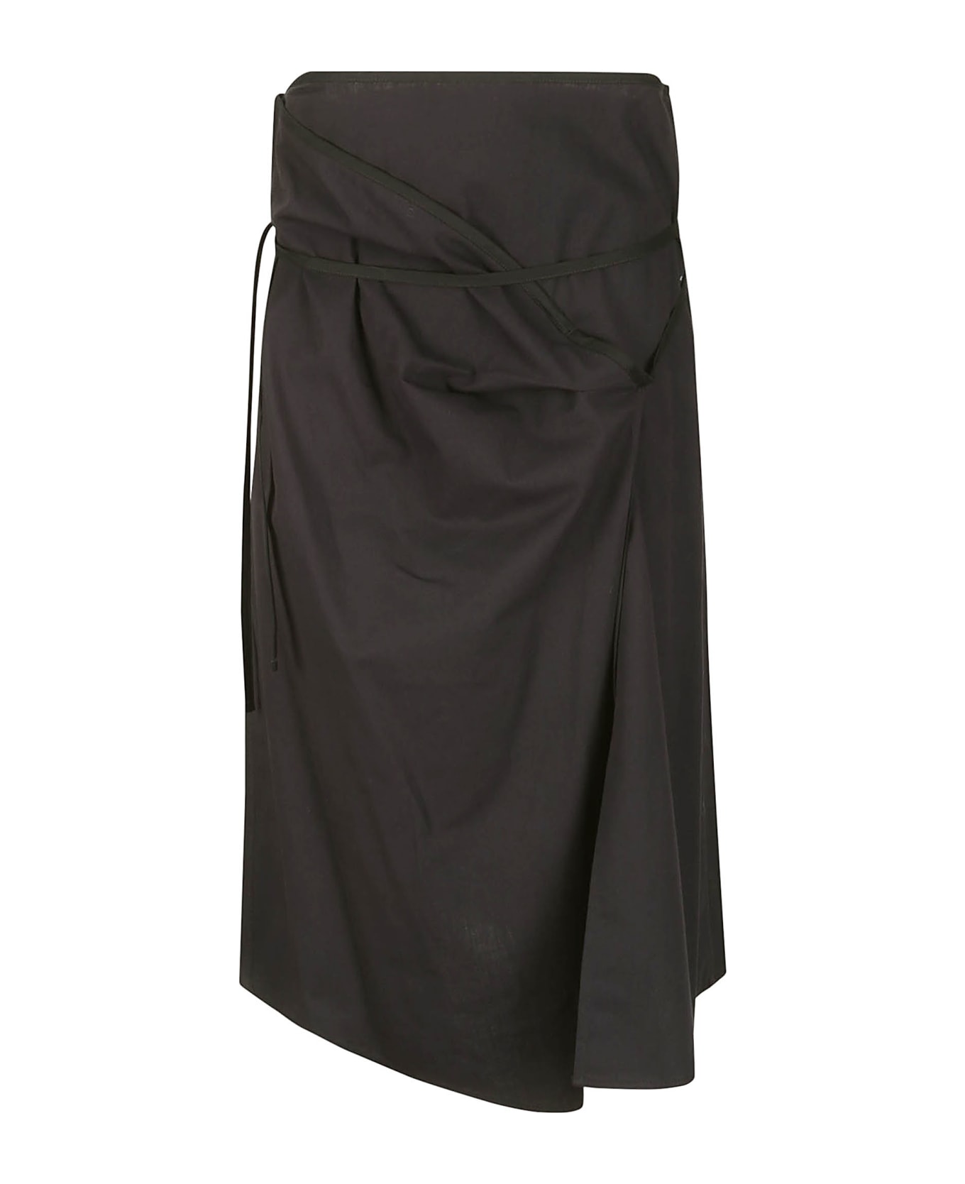 Lemaire Asymmetrical Tied Skirt - MIDNIGHT INDIGO
