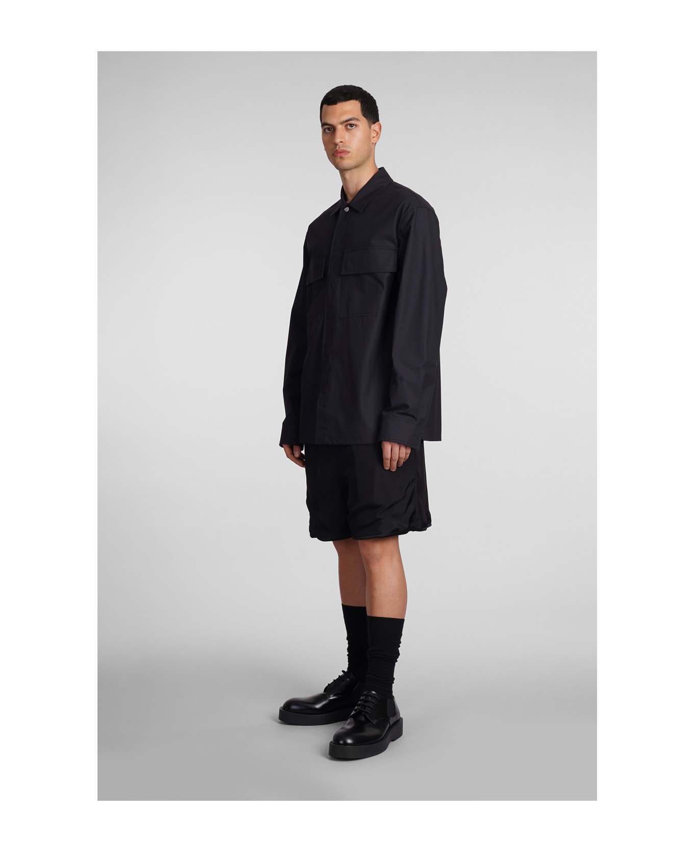 Jil Sander Shorts In Black Viscose - black
