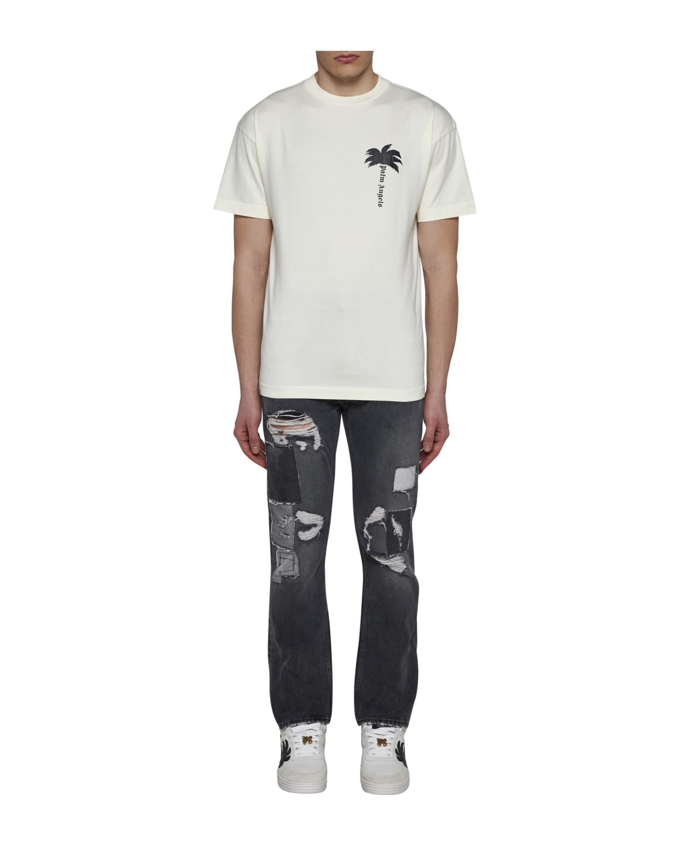 Palm Angels Destroyed Jeans - grey