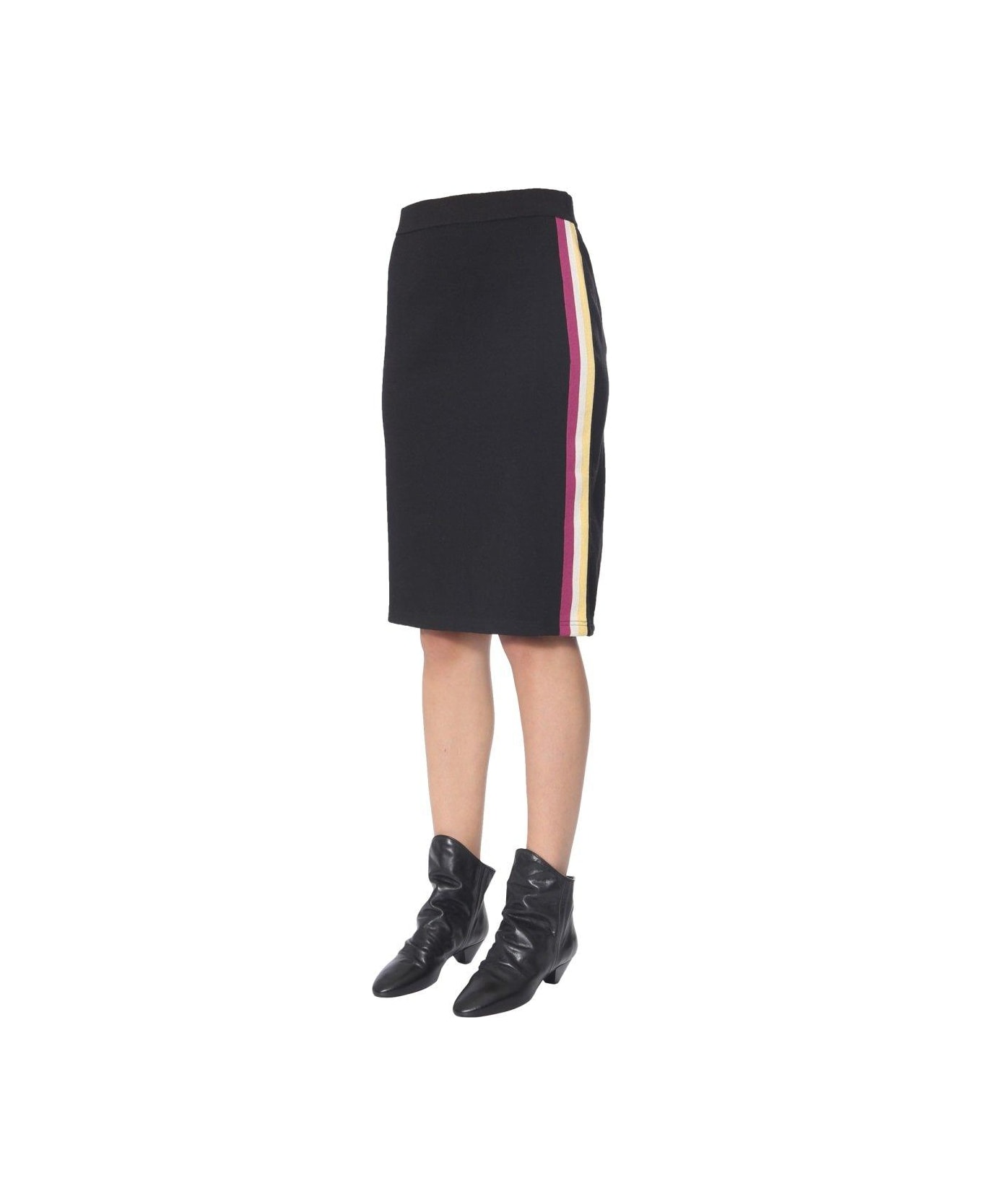 Marant Étoile Side Stripe Skirt - BLACK