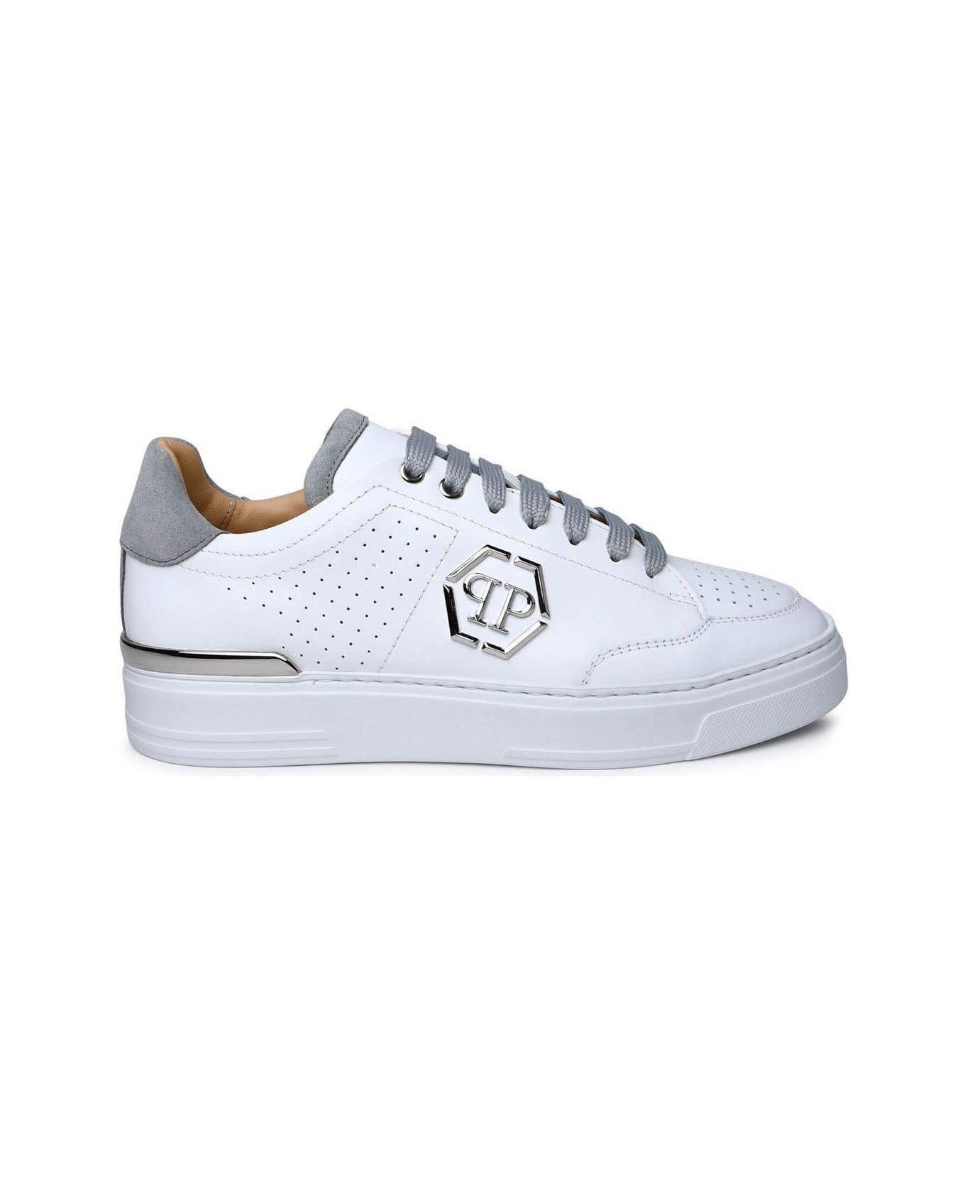 Philipp Plein Mix Low-top Sneakers - White Grey