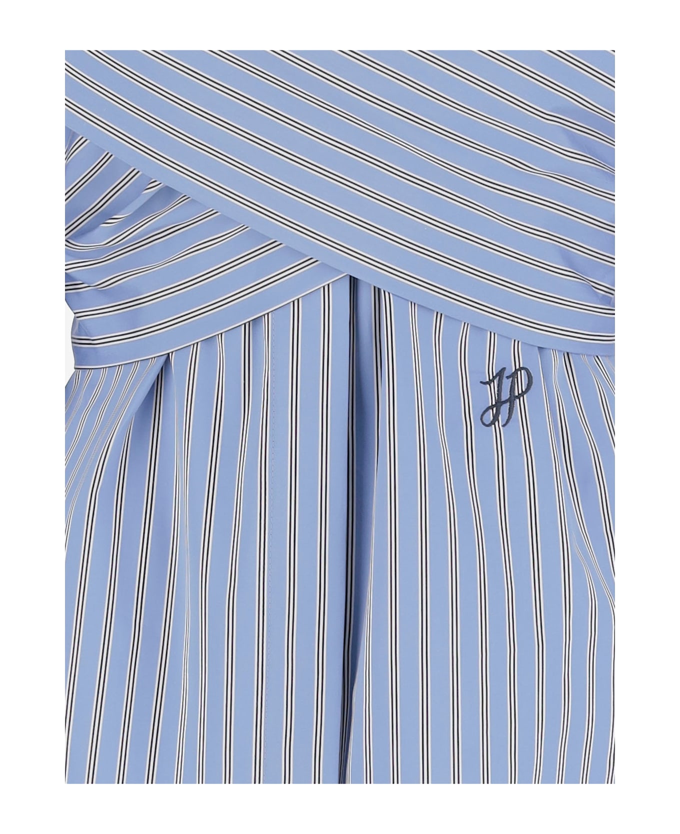 Patou Crossbanded Bluse In Recycled Nylon - Light Blue