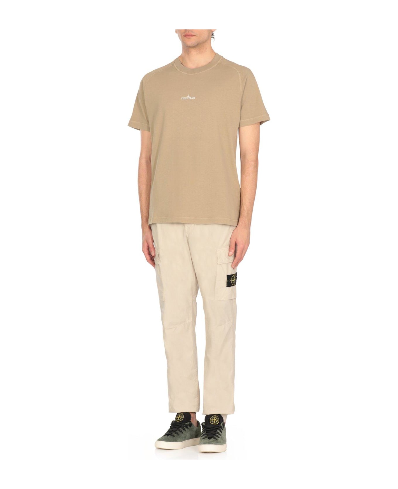 Compass-printed Crewneck T-shirt - Thumbnail 3