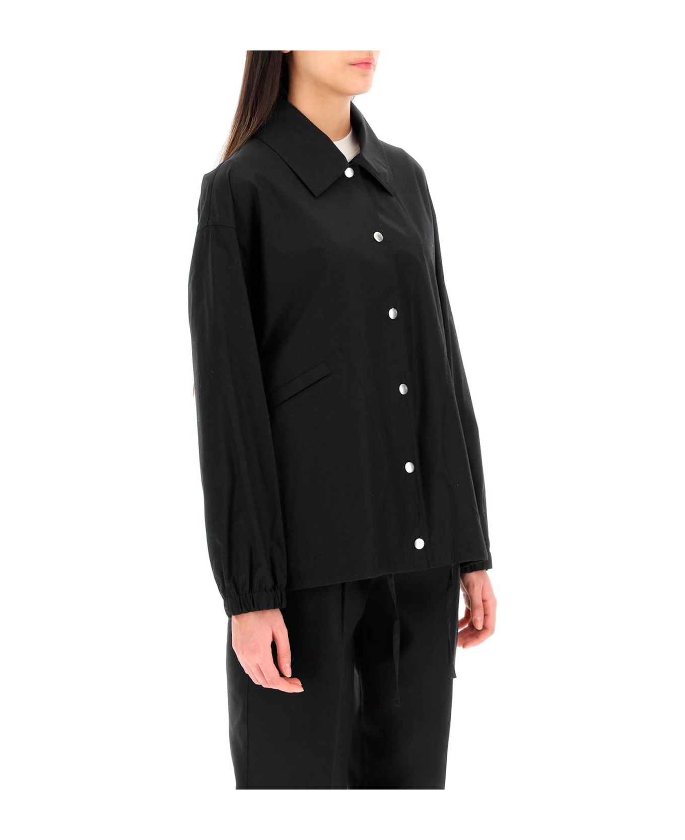 Jil Sander Anti-drop Cotton Jacket - Black