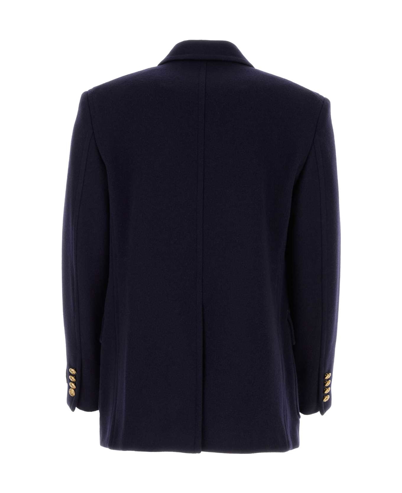 Gucci Navy Blue Wool Coat - BRACKNELL