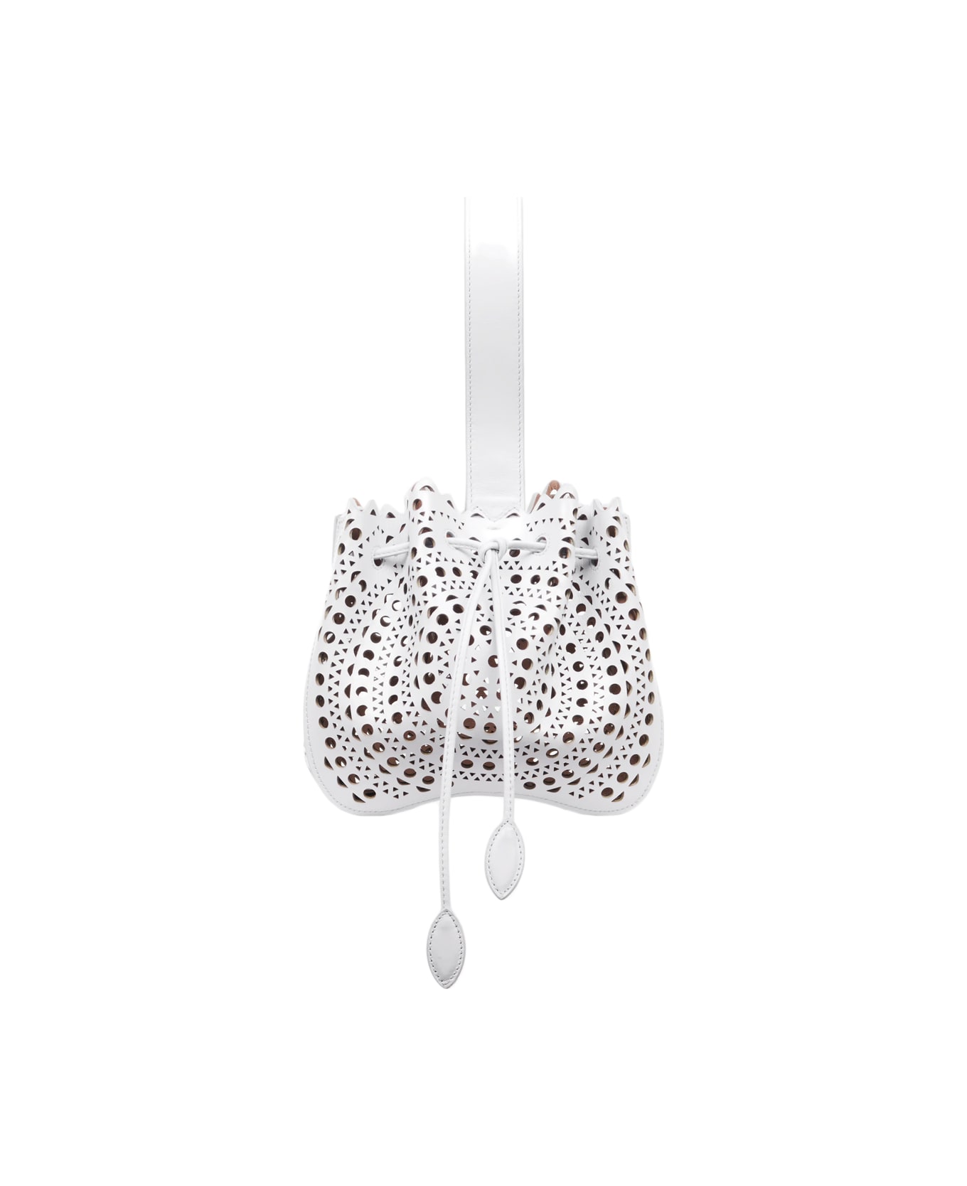 Alaia White Rose Marie 16 Bag - Blanc Optique