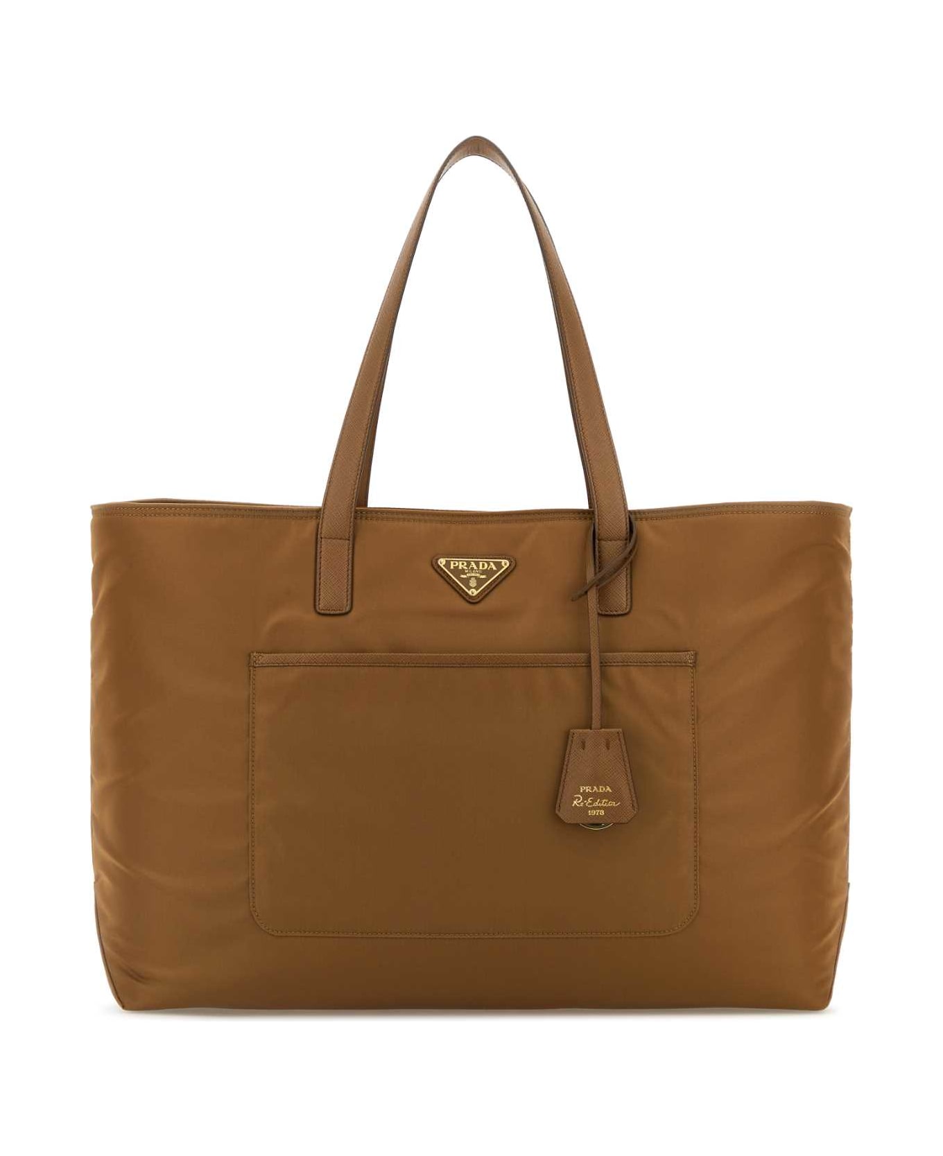 Prada Biscuit Re-nylon Large Re-edition 1978 Shopping Bag - BRANDY